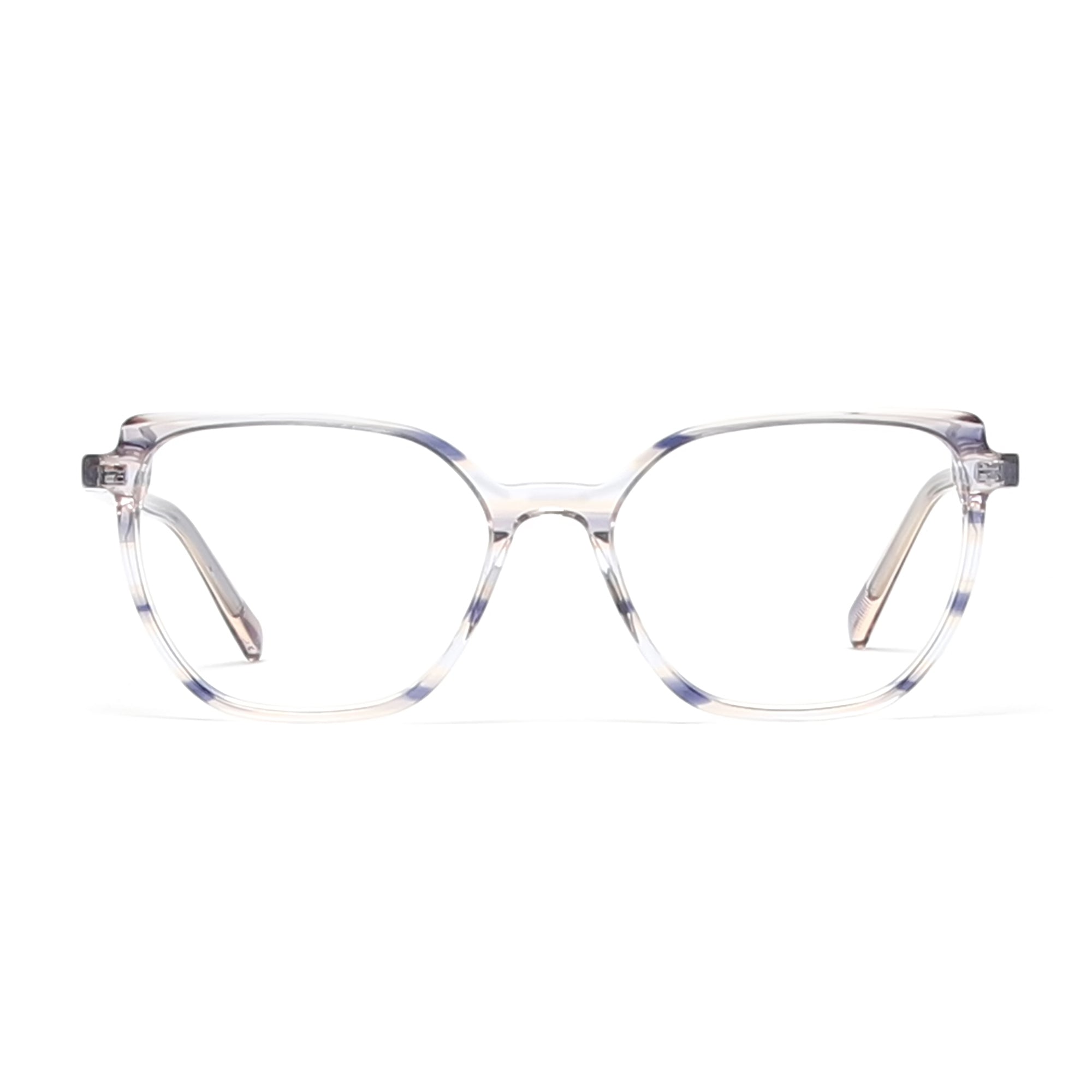 Cavolin Transparent Purple Cat Eye Eyeglasses