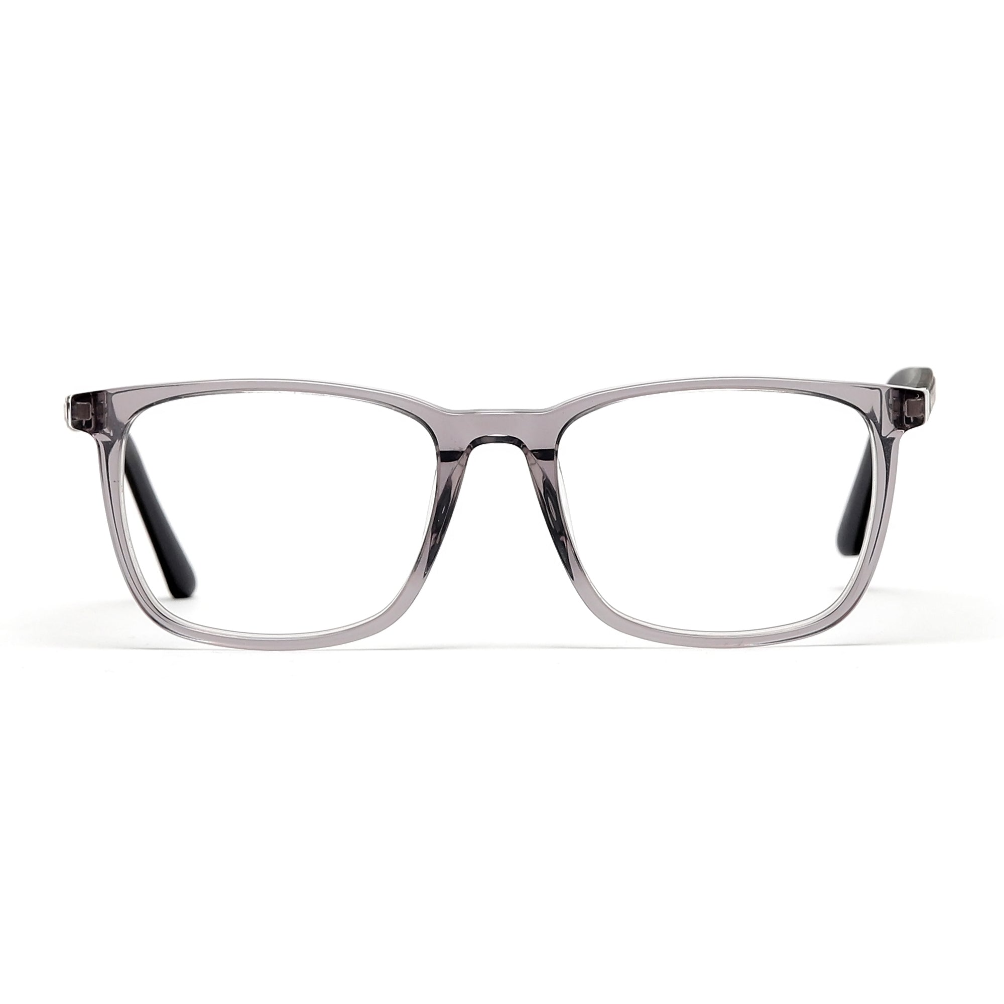 Cavolin Grey Transparent Square Eyeglasses