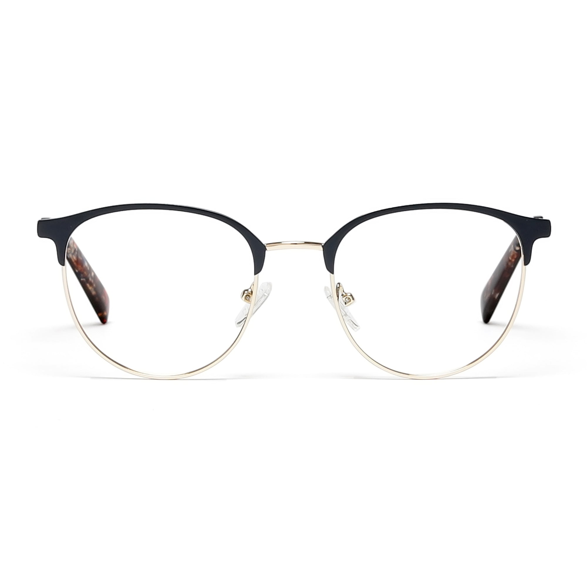 Cavolin Blue Gold Round Eyeglasses