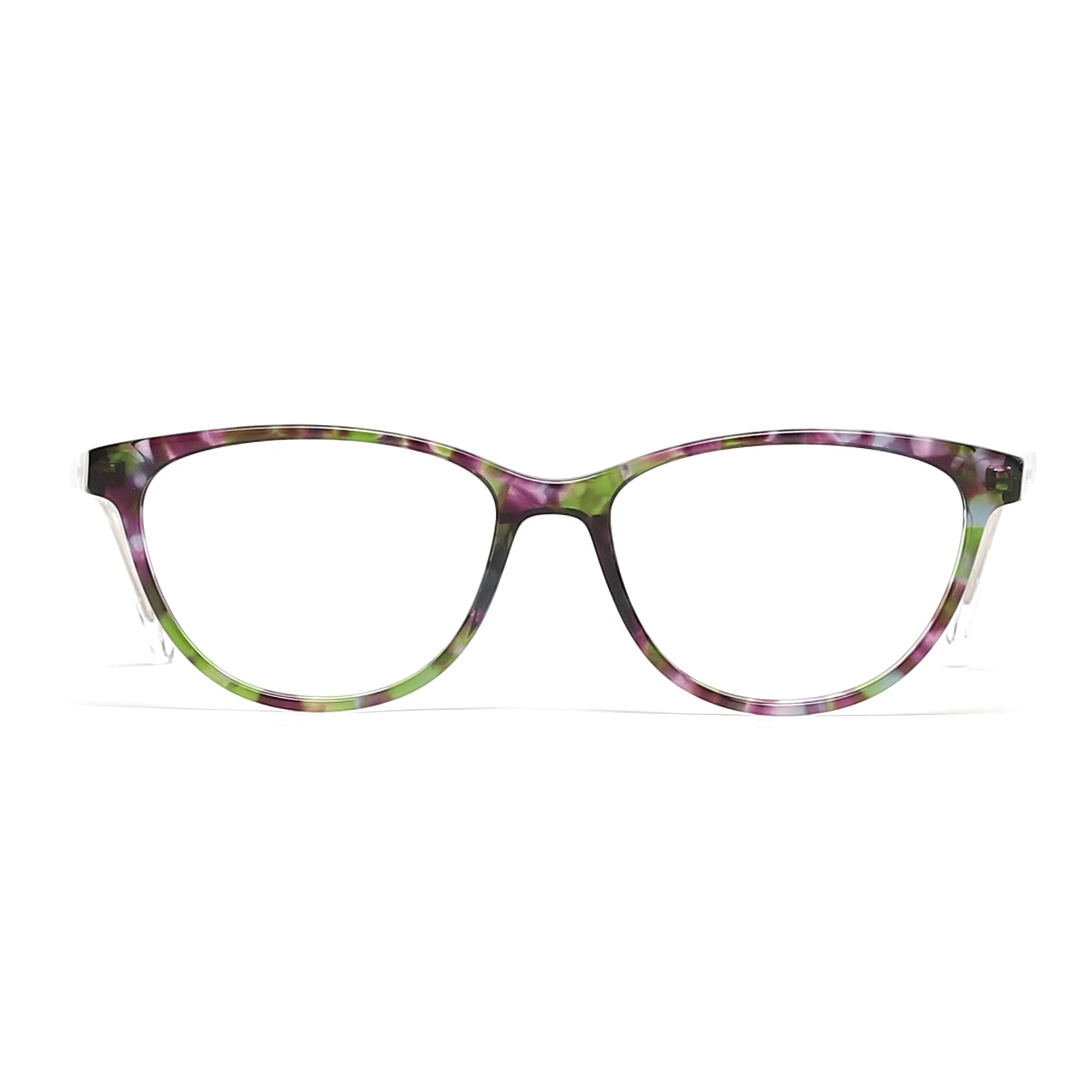 Cavolin Purple Green Cat Eye Eyeglasses