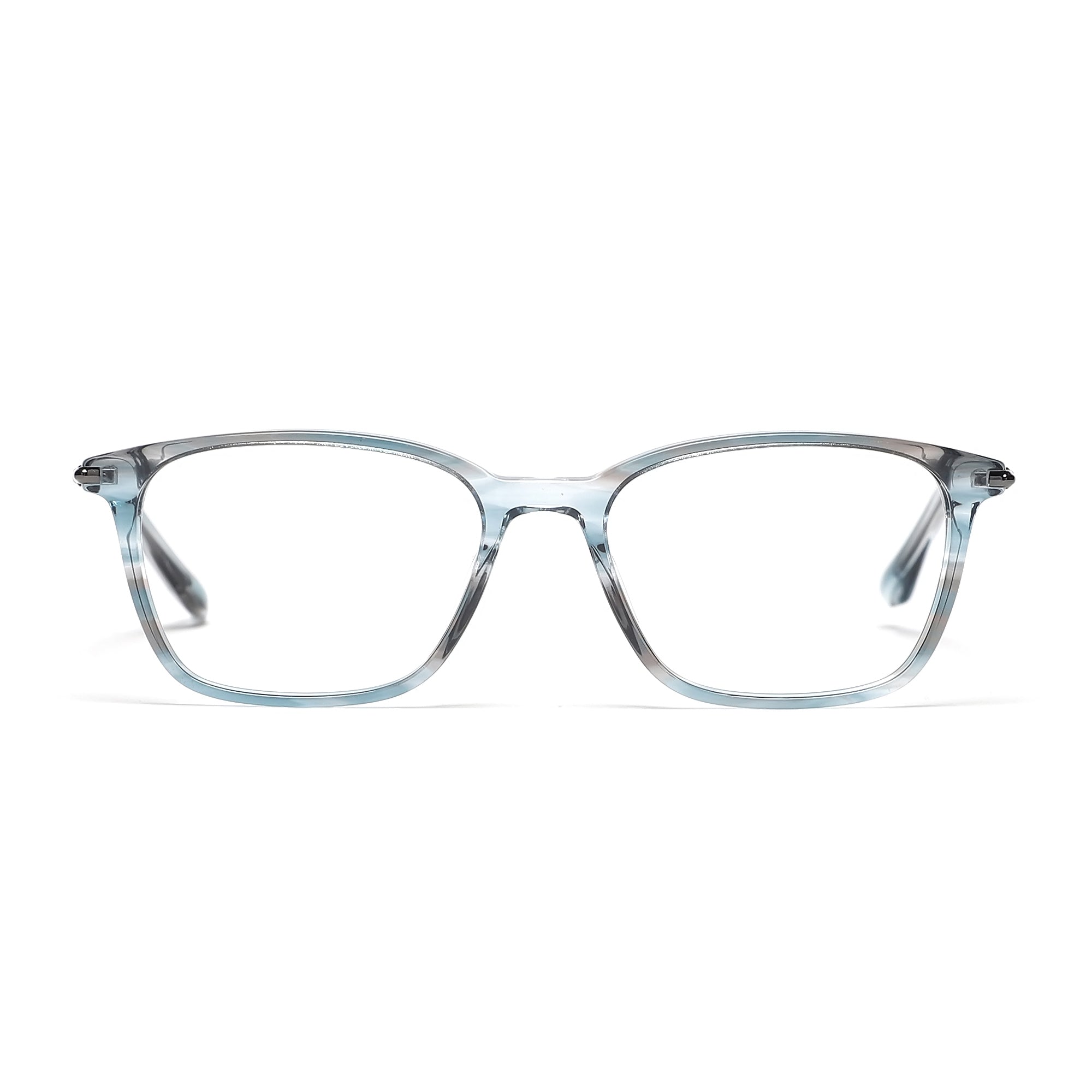 Cavolin Blue Grey Rectangle Eyeglasses