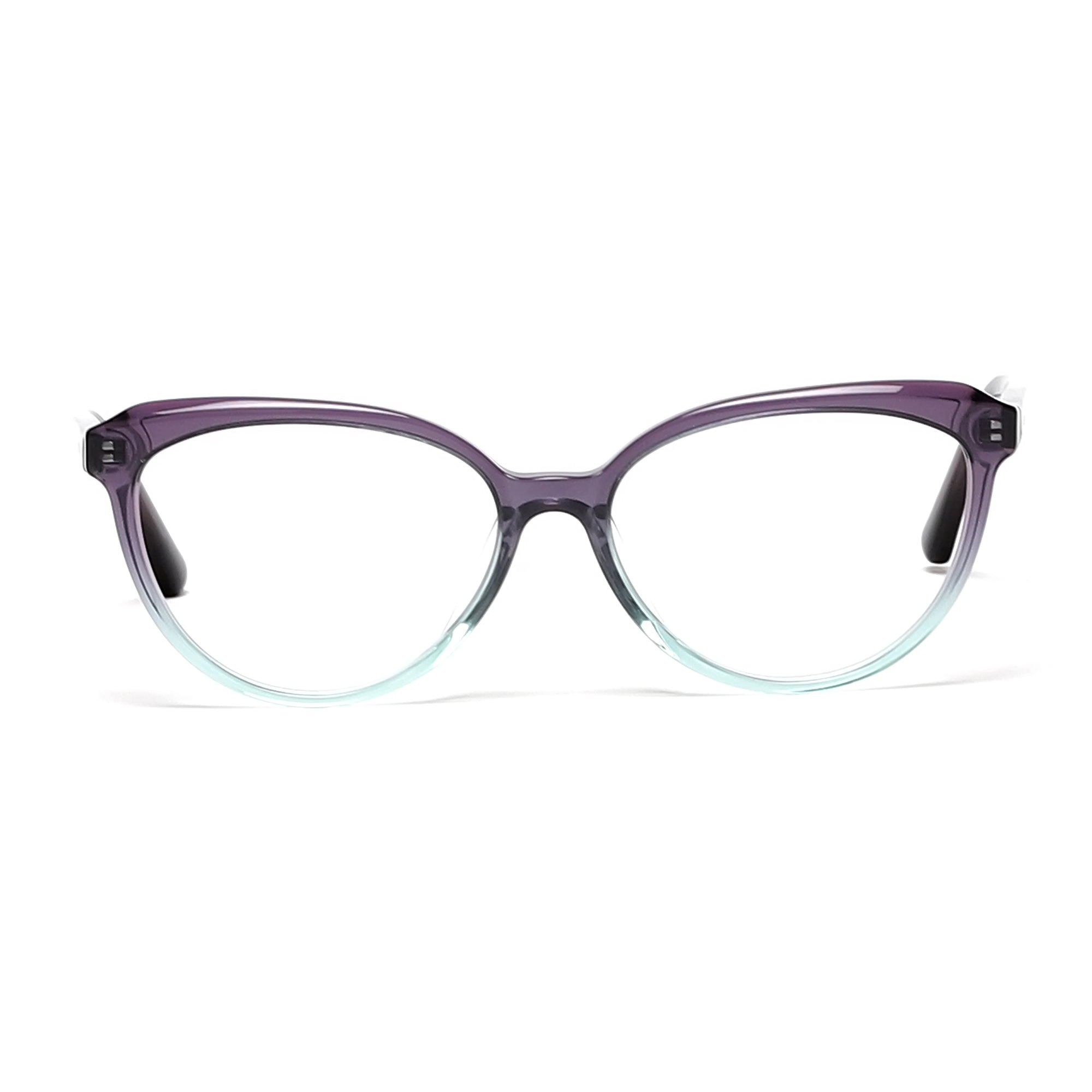 Cavolin Purple Green Cat Eye Eyeglasses