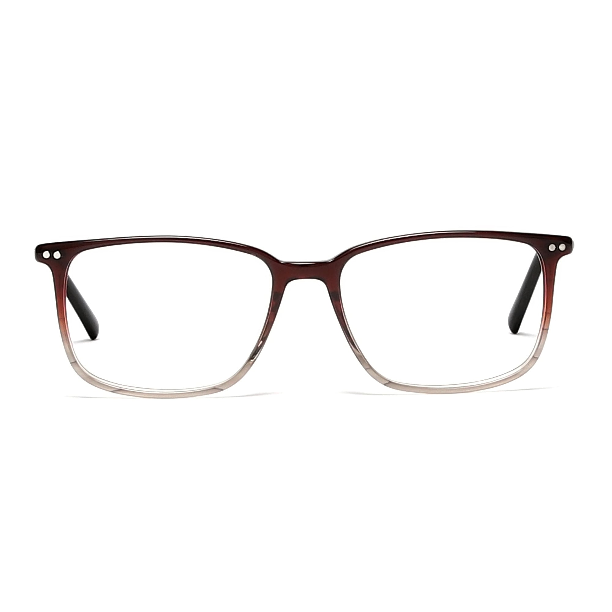 Cavolin Brown Rectangle Eyeglasses