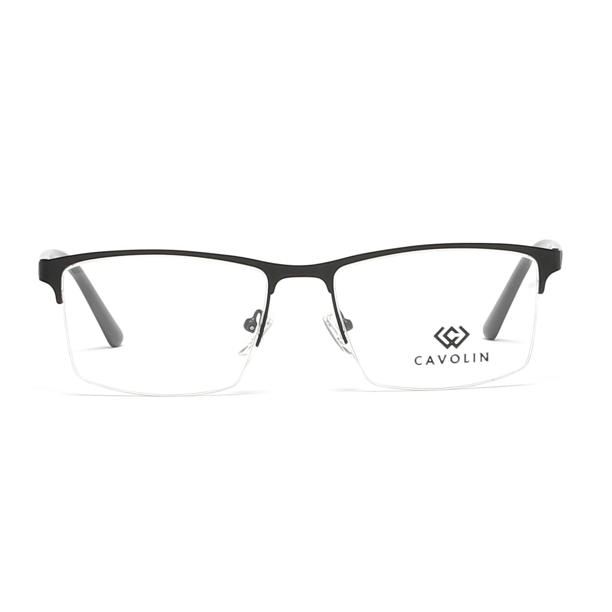 Cavolin Black Rectangle Eyeglasses