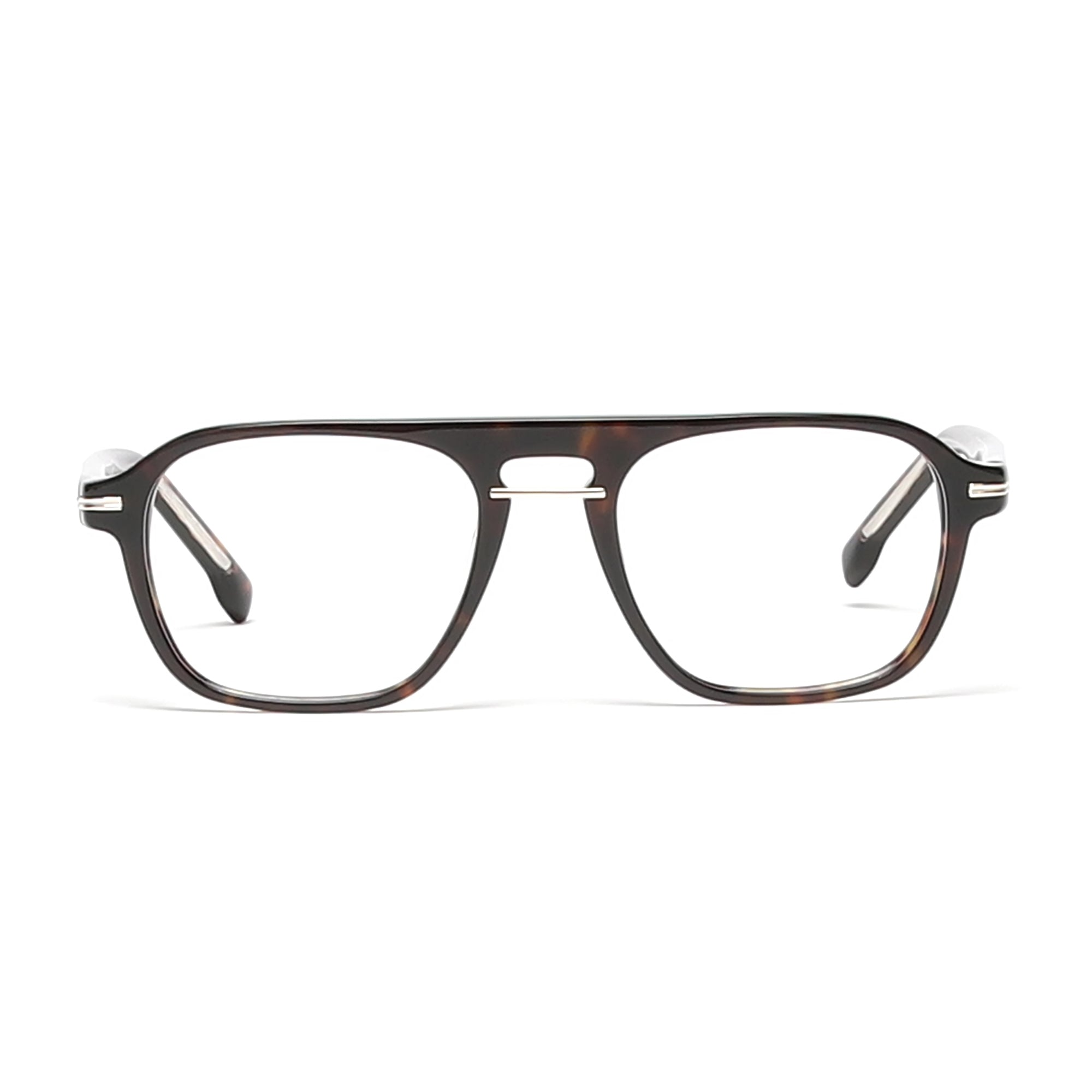 Cavolin Brown Square Eyeglasses