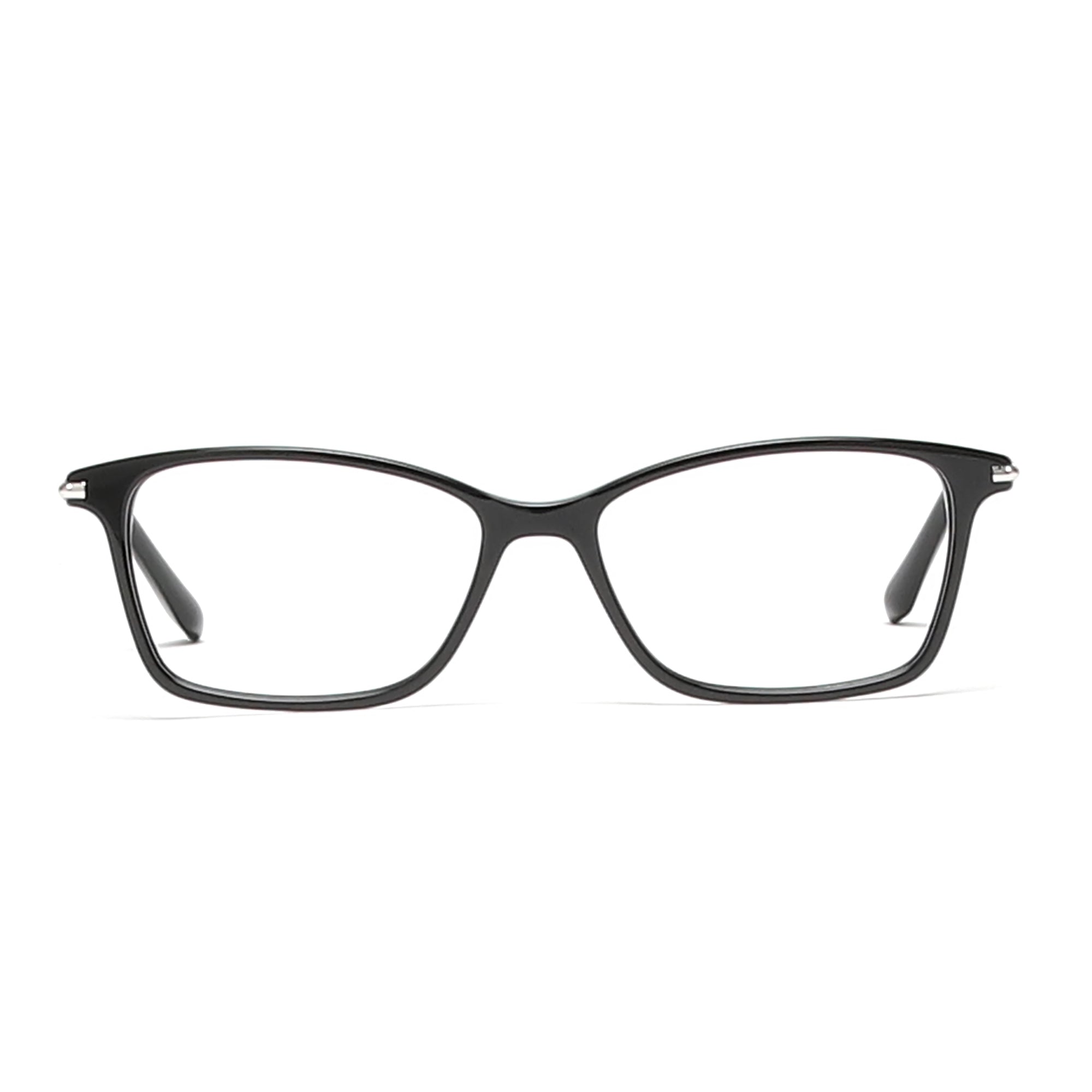 Cavolin Black Rectangle Eyeglasses