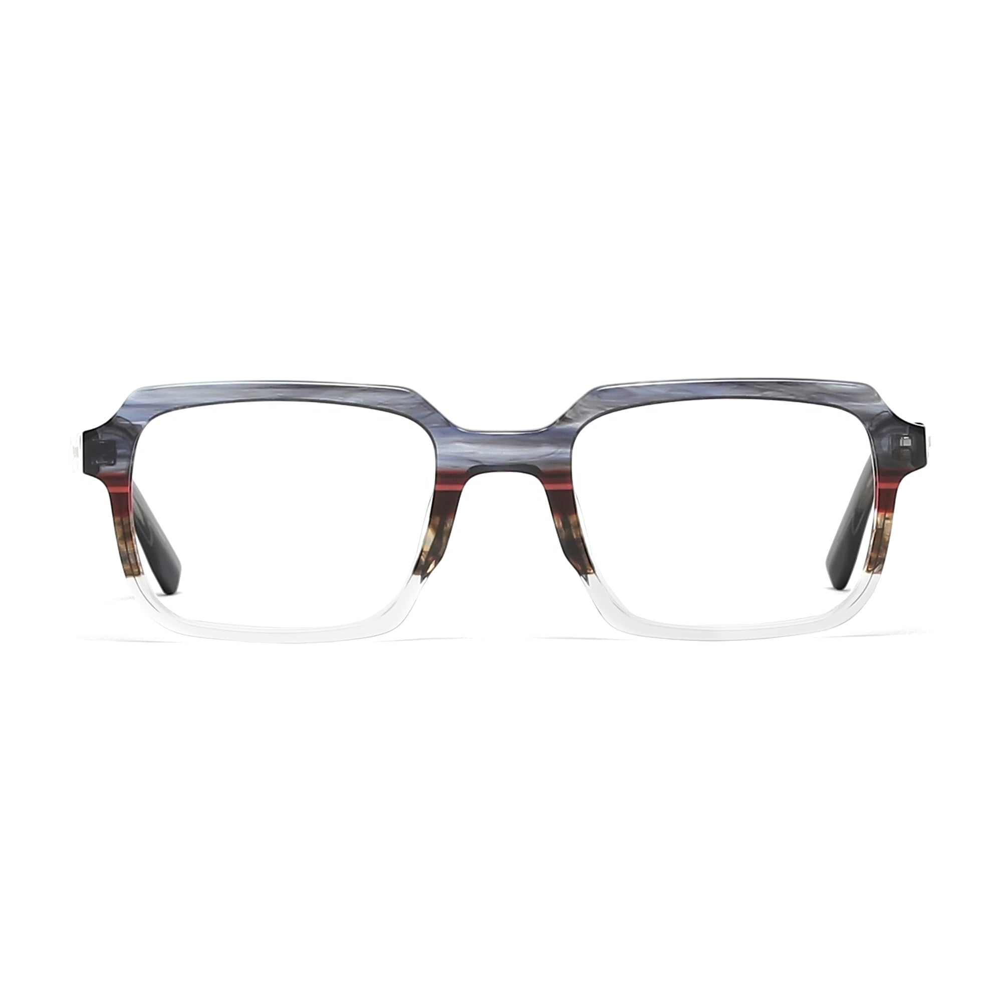 Cavolin Grey Transparent Rectangle Eyeglasses