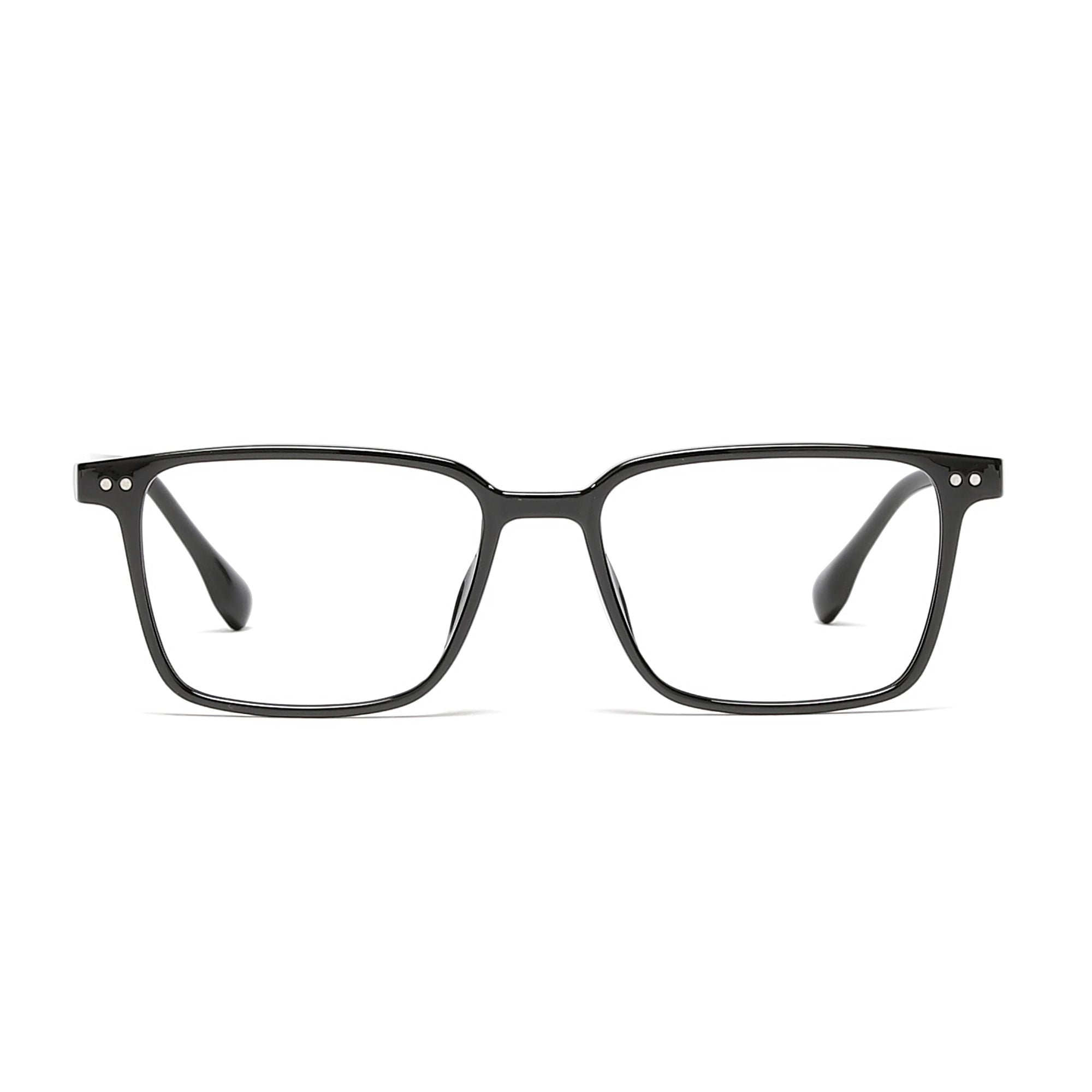Cavolin Black Rectangle Eyeglasses