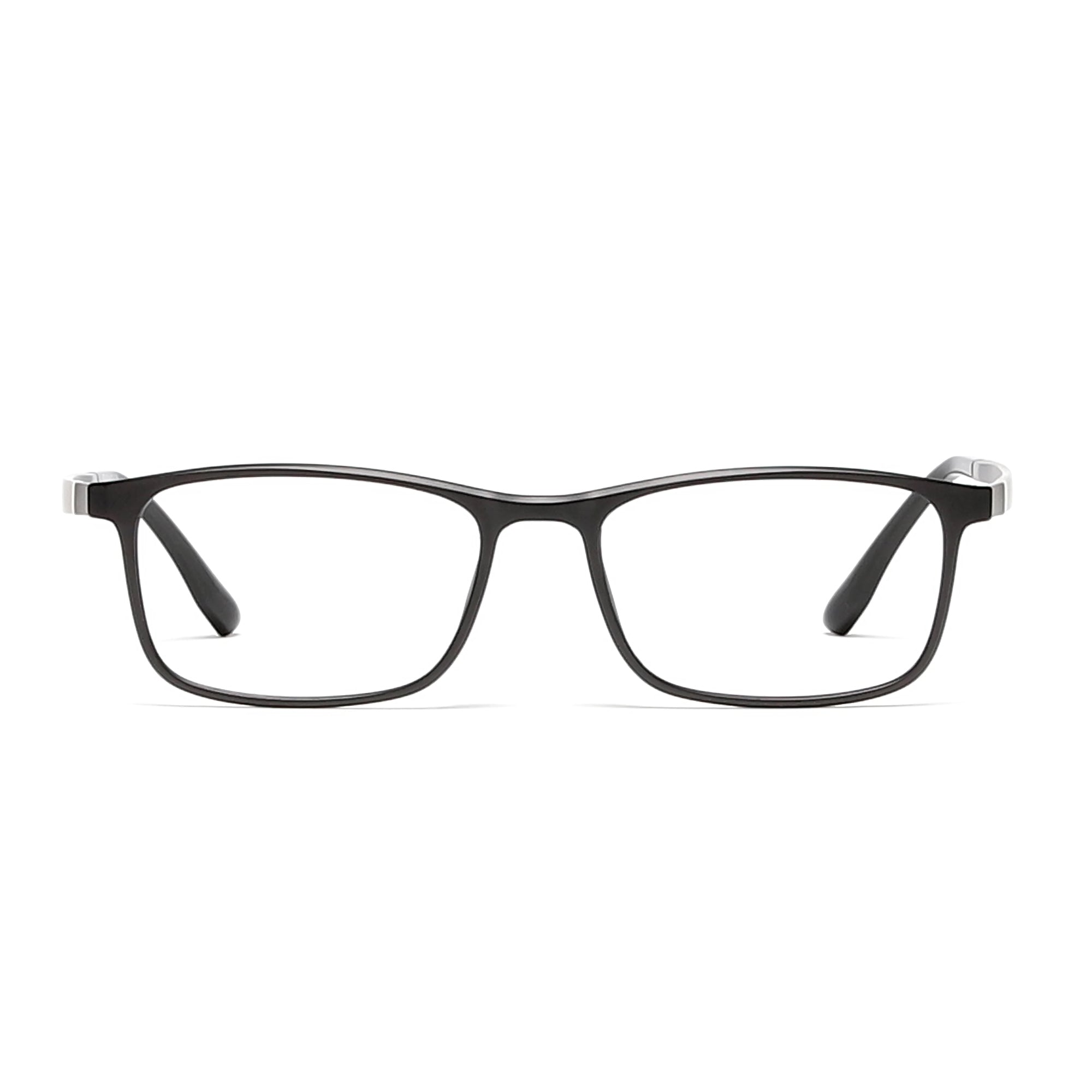 Cavolin Matt Black Rectangle Eyeglasses