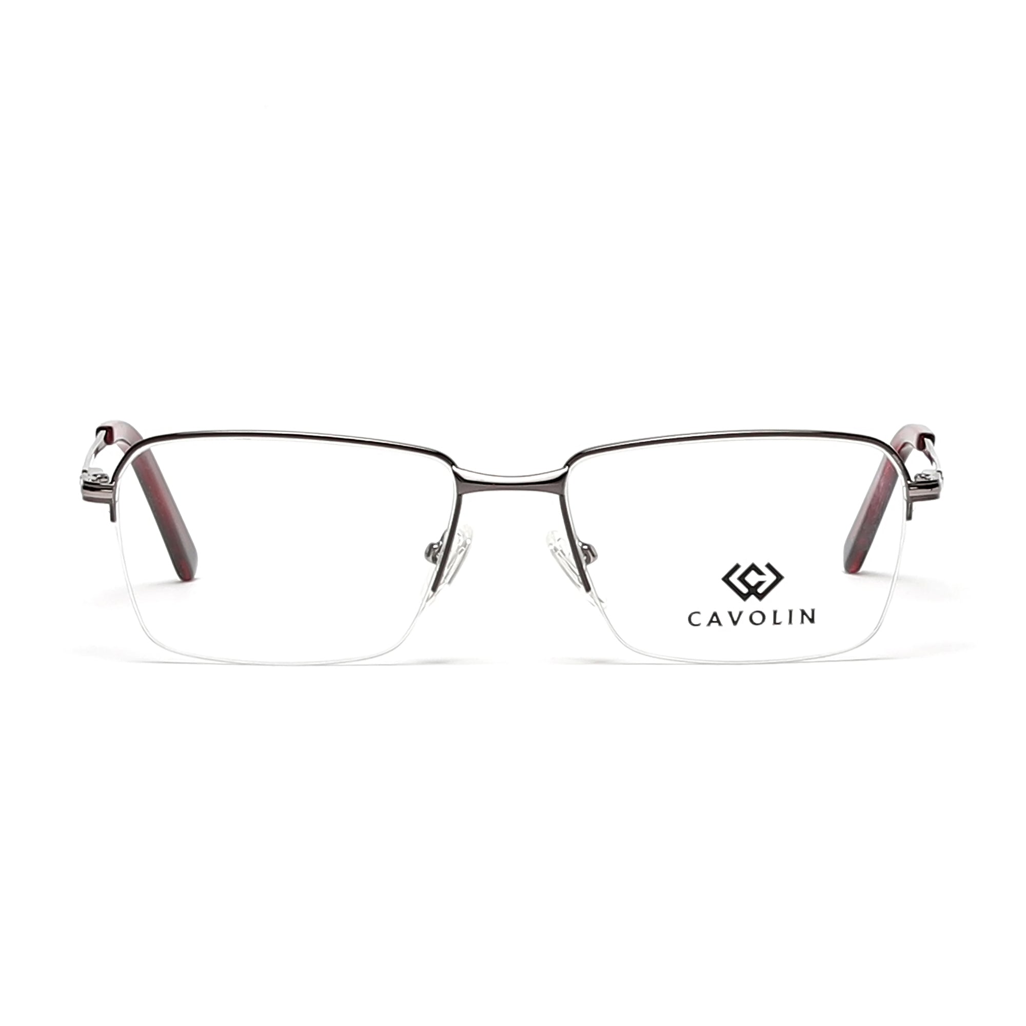 Cavolin Gun Metal Rectangle Eyeglasses