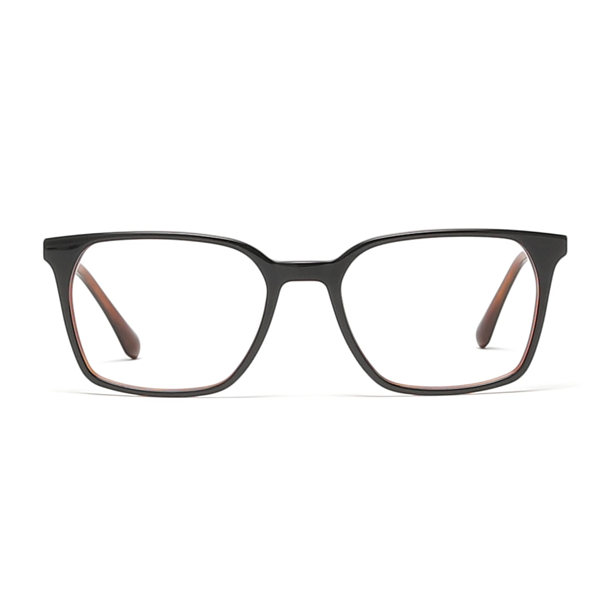 Cavolin Black Brown Square Eyeglasses
