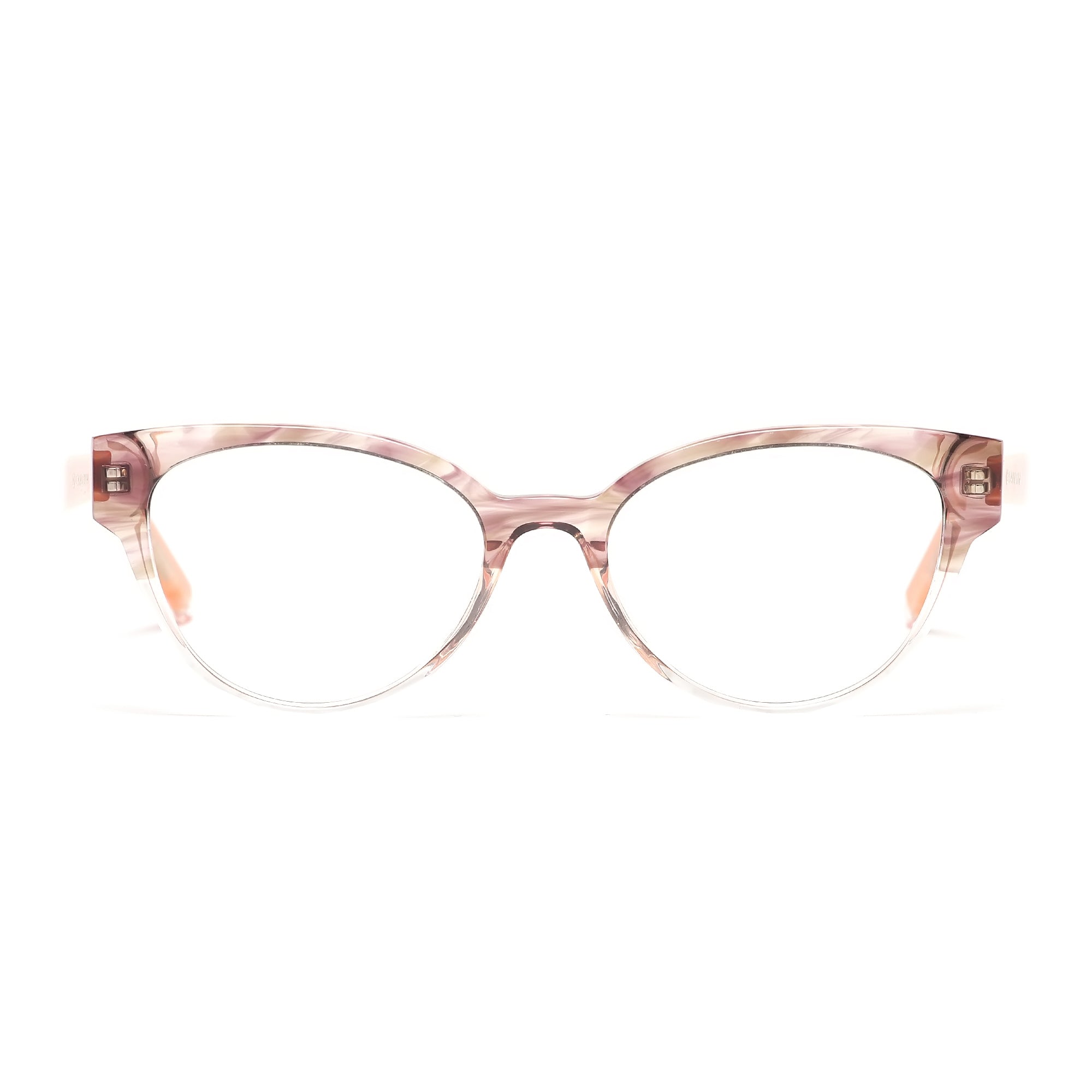 Cavolin Brown Orange Cat Eye Eyeglasses