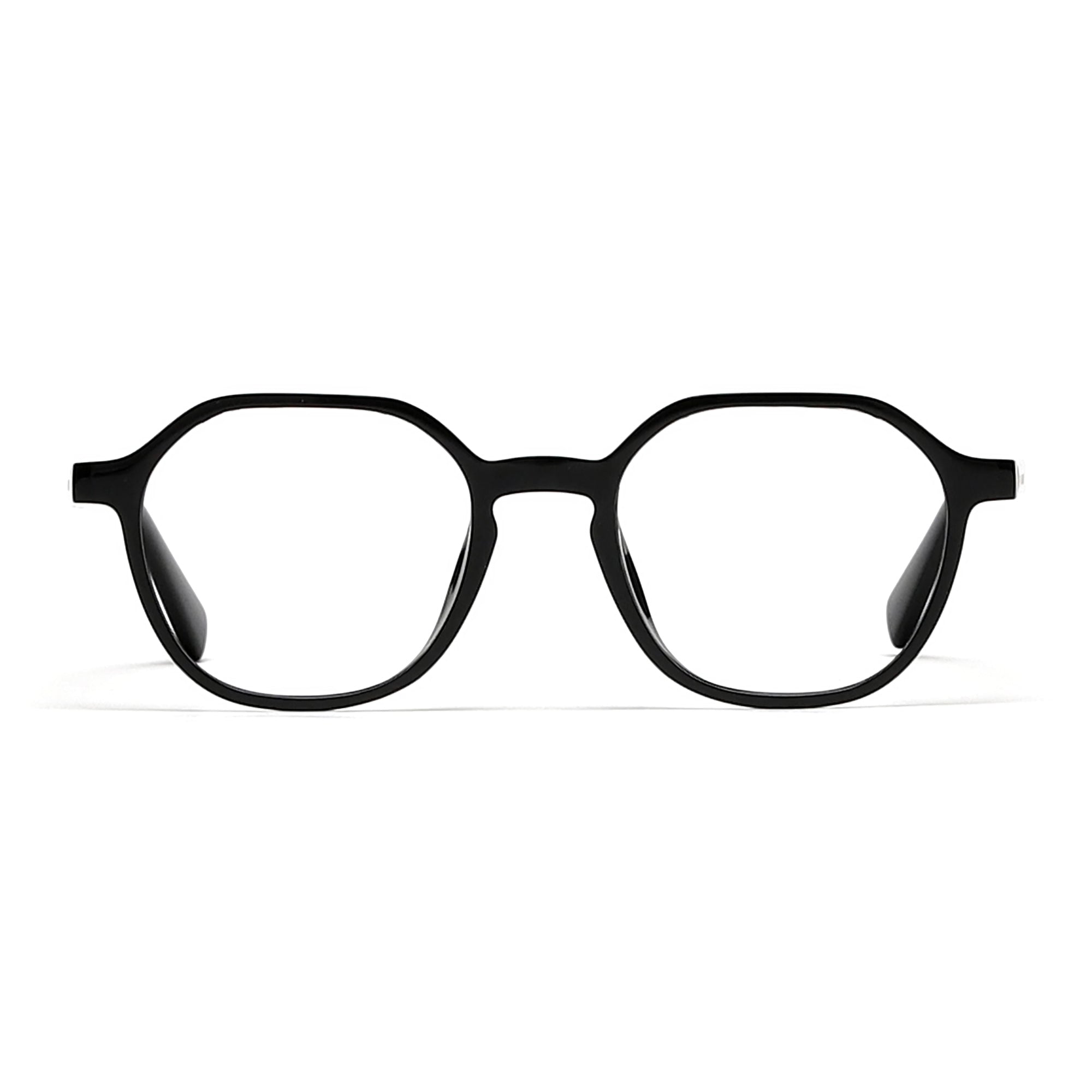 Cavolin Black Hexagonal Eyeglasses