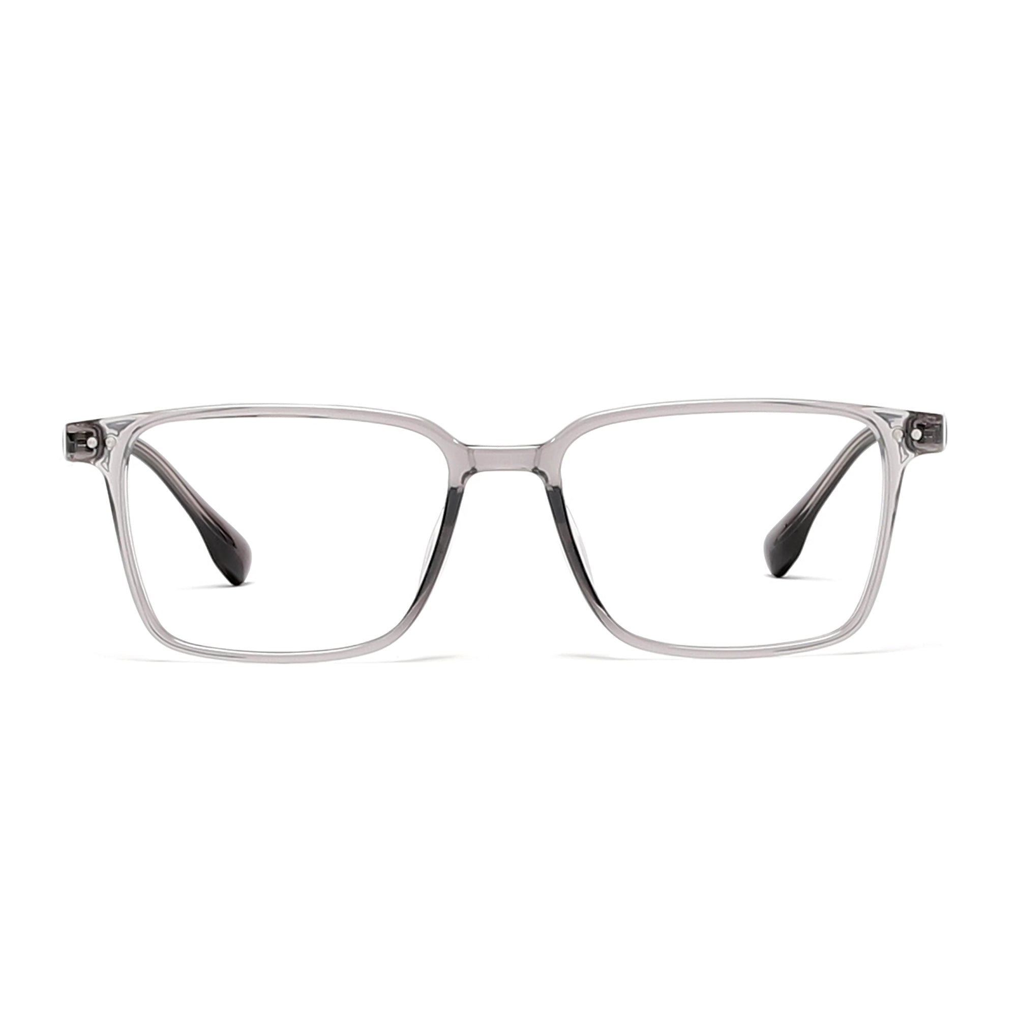 Cavolin Grey Transparent Rectangle Eyeglasses