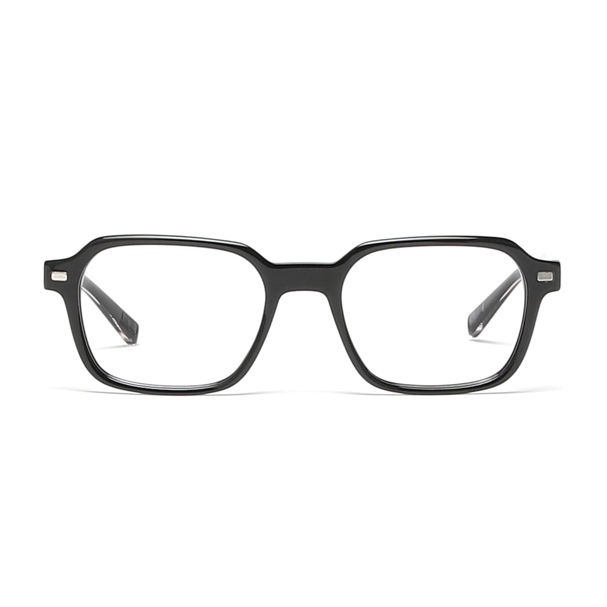 Cavolin Black Clip On Square Eyeglasses