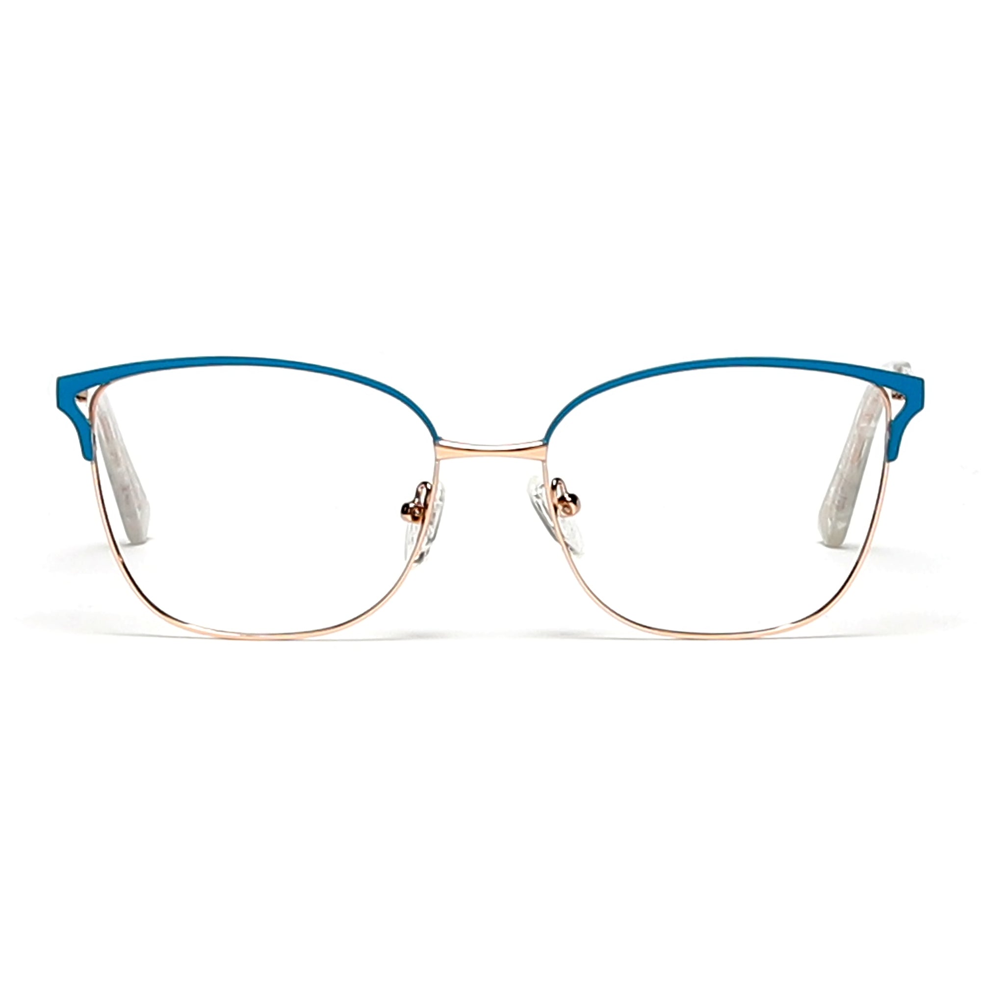 Cavolin Gold Blue Cat Eye Eyeglasses