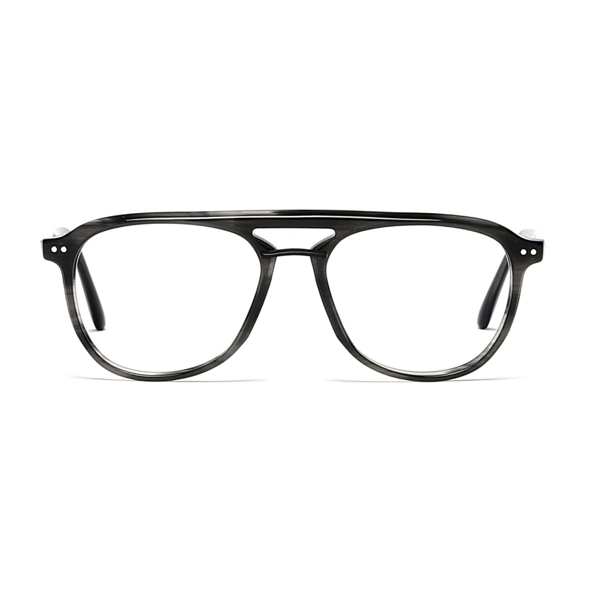 Cavolin Grey Geometric Eyeglasses