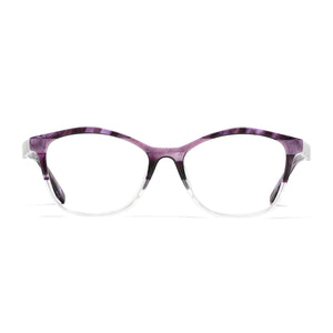 Cavolin Purple Transparent Cat Eye Eyeglasses