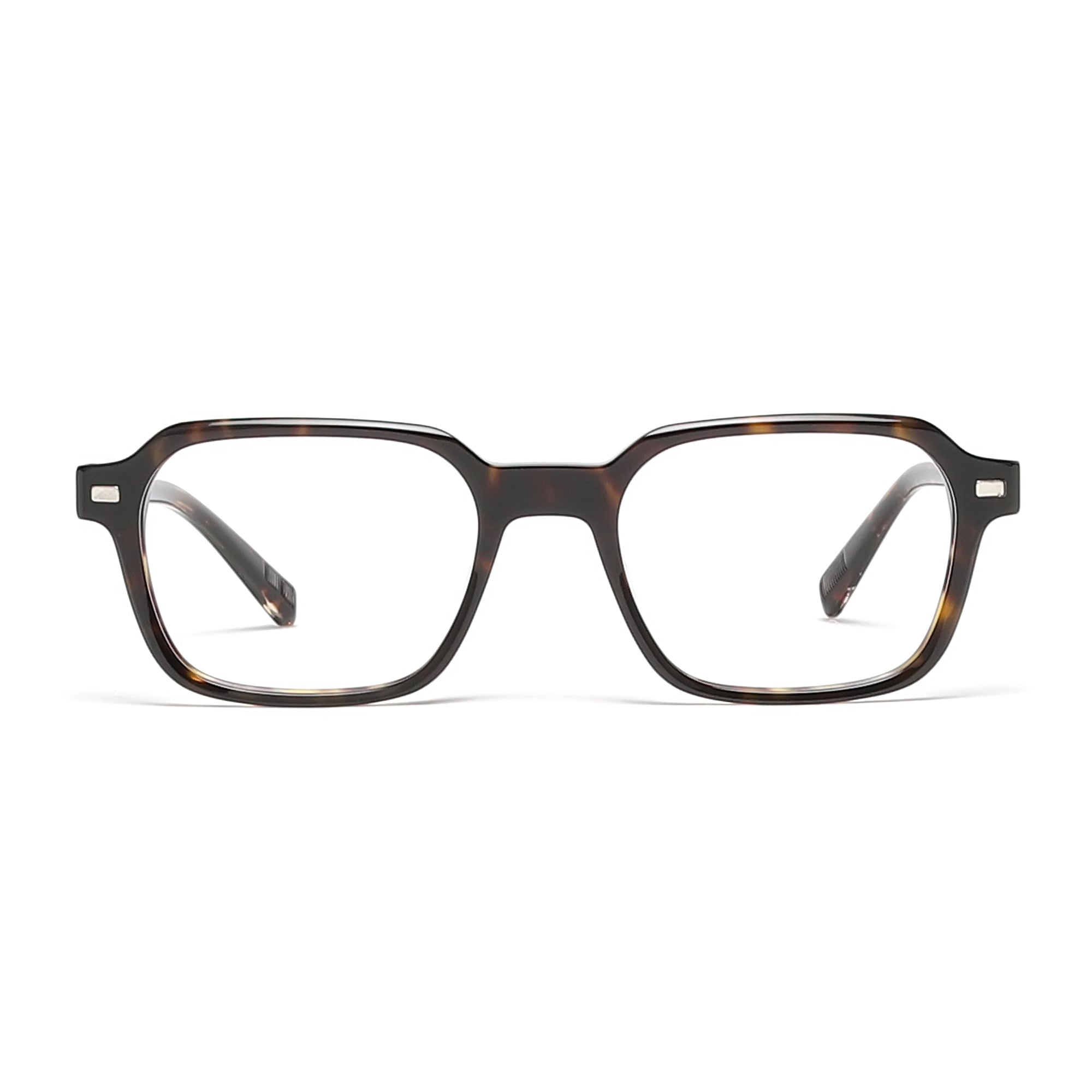 Cavolin Brown Clip On Square Eyeglasses