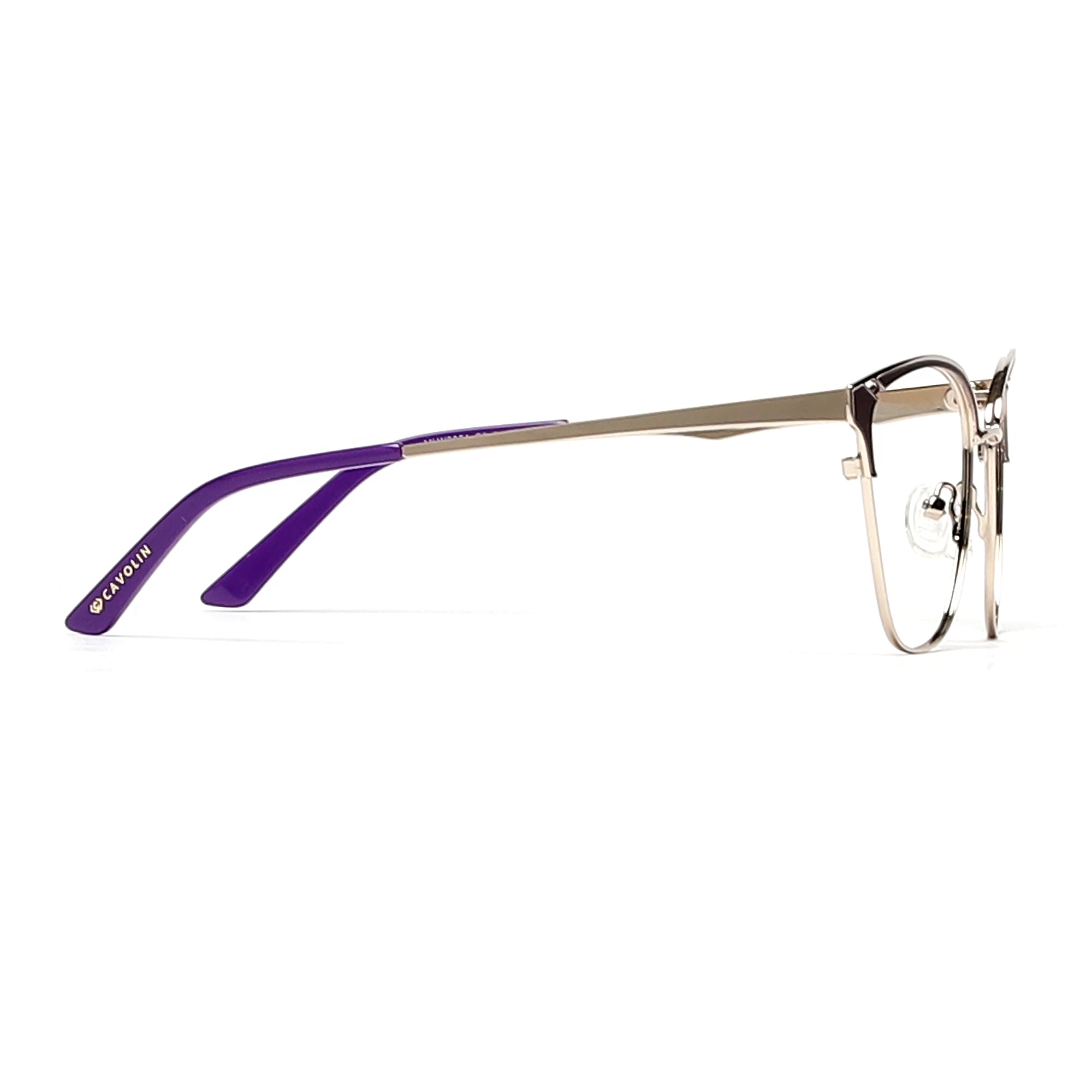 Cavolin Purple Gold Cat Eye Eyeglasses