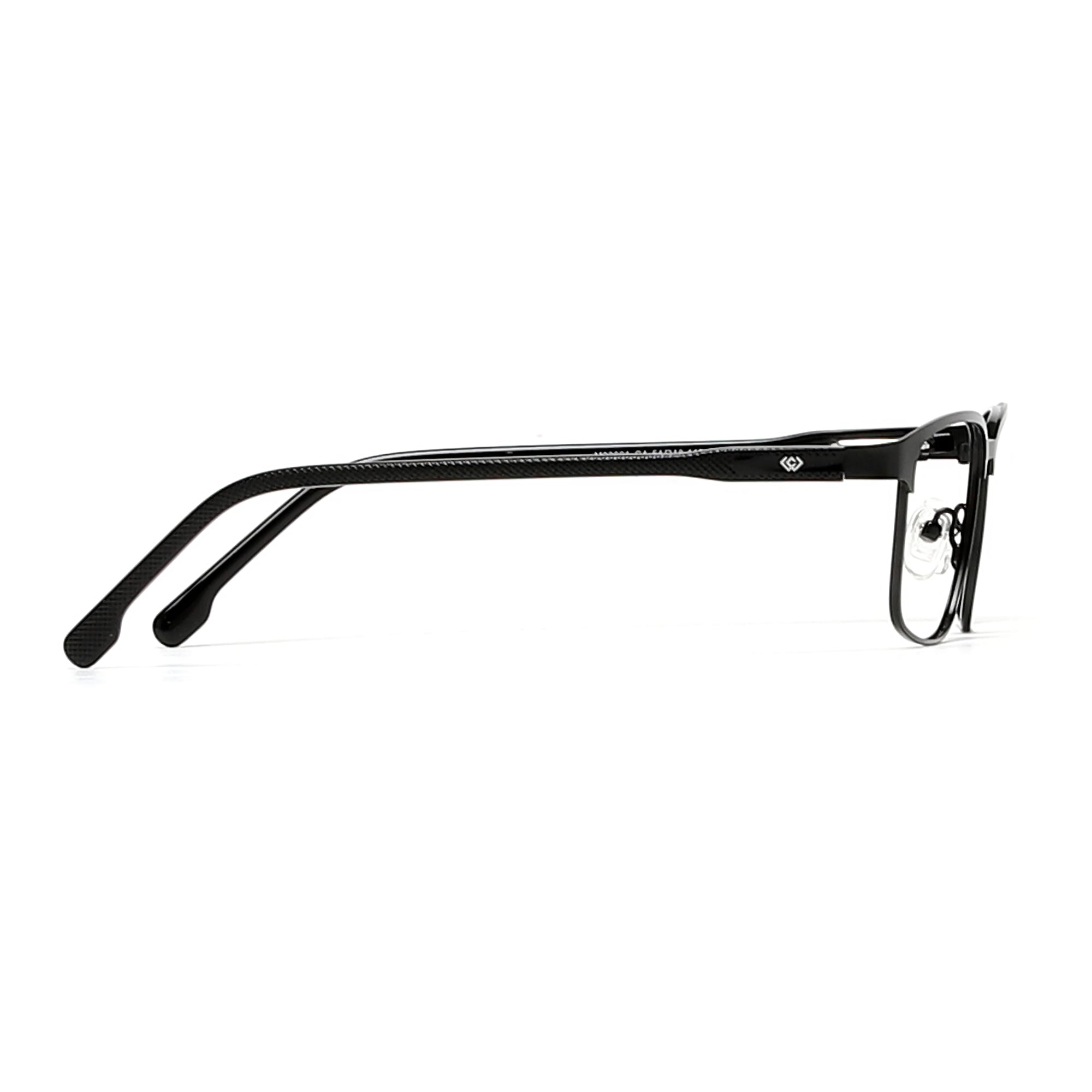 Cavolin Black Rectangle Eyeglasses