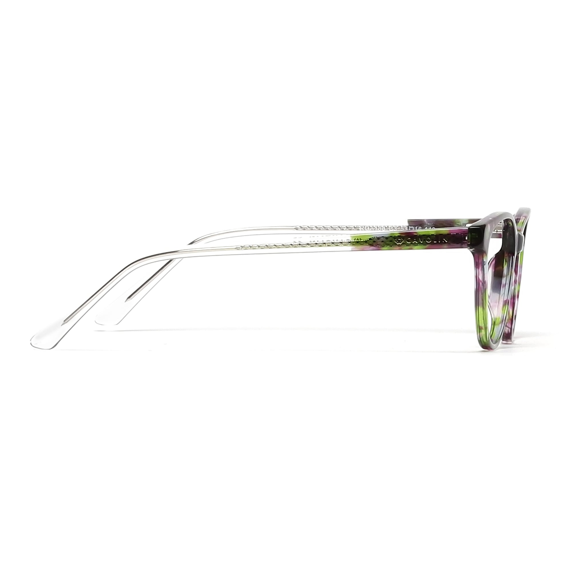 Cavolin Purple Green Cat Eye Eyeglasses
