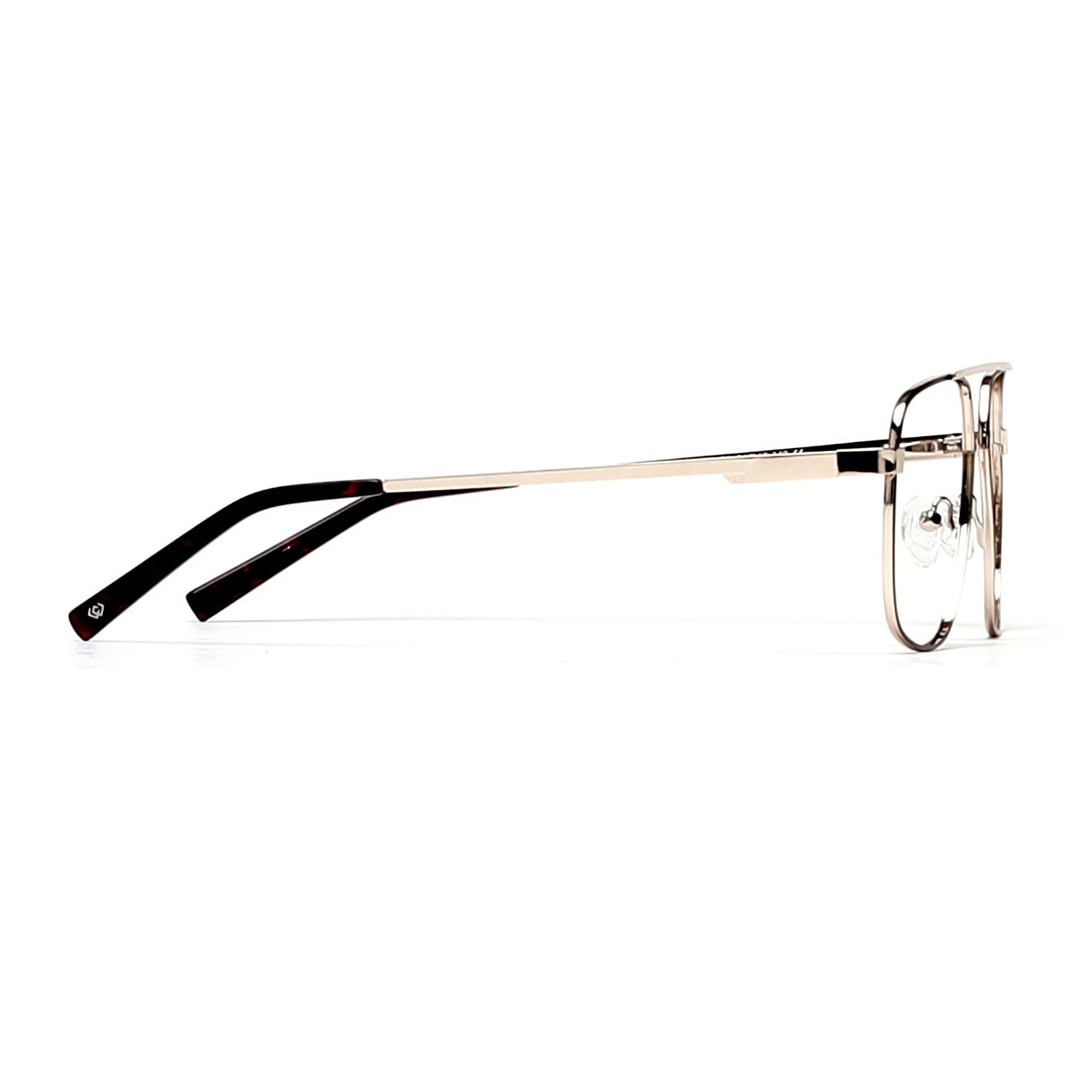 Cavolin Gold Black Square Eyeglasses