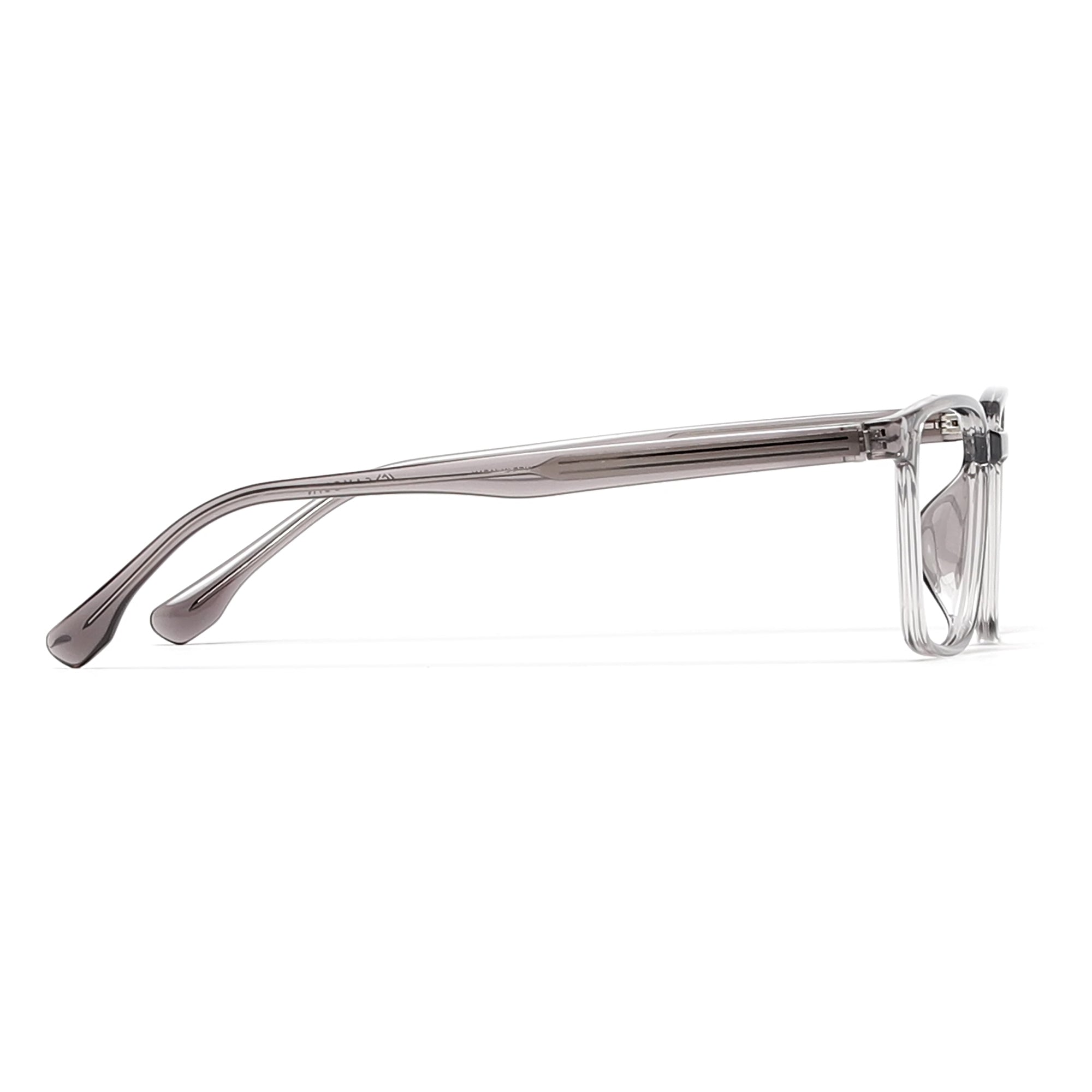 Cavolin Grey Transparent Rectangle Eyeglasses
