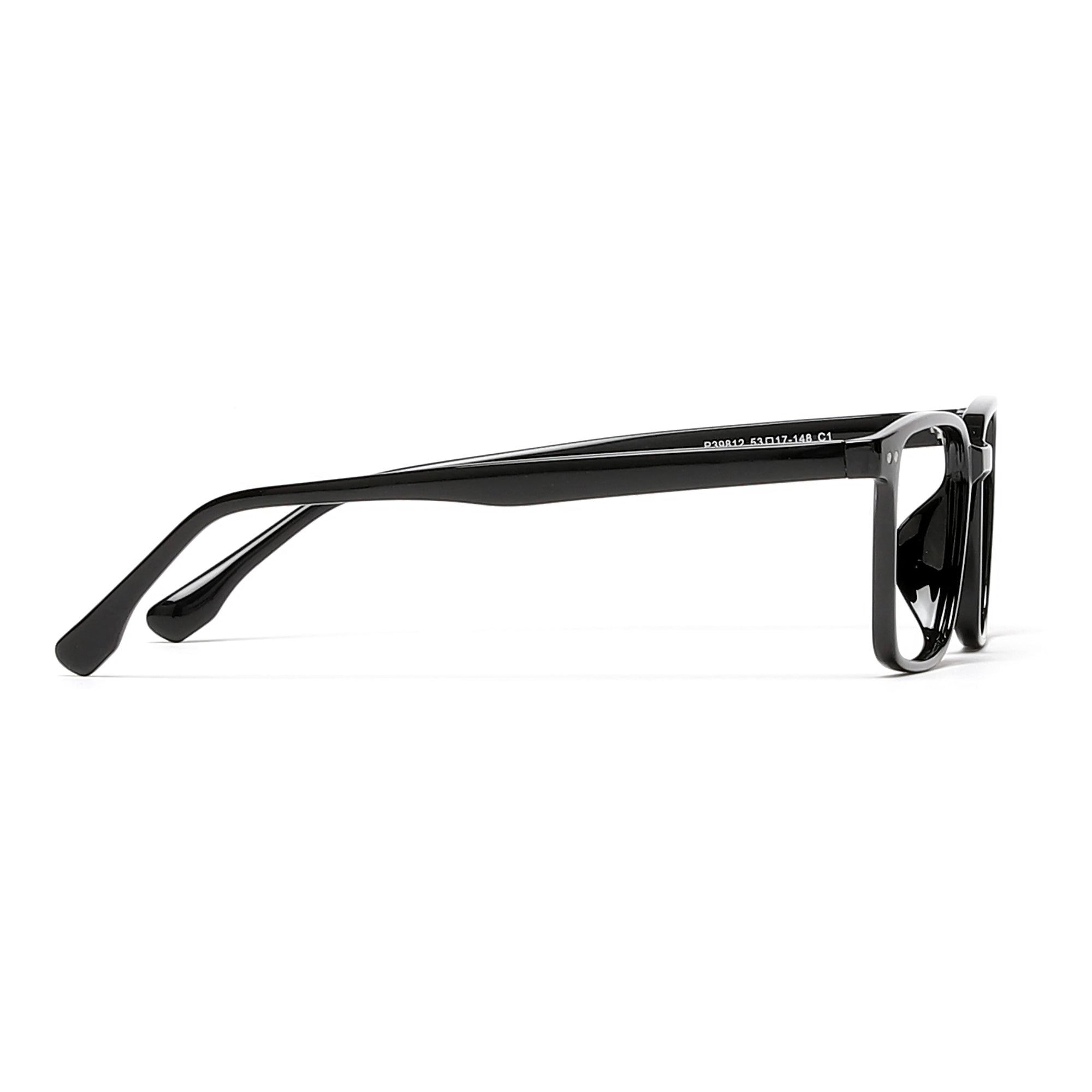 Cavolin Black Rectangle Eyeglasses