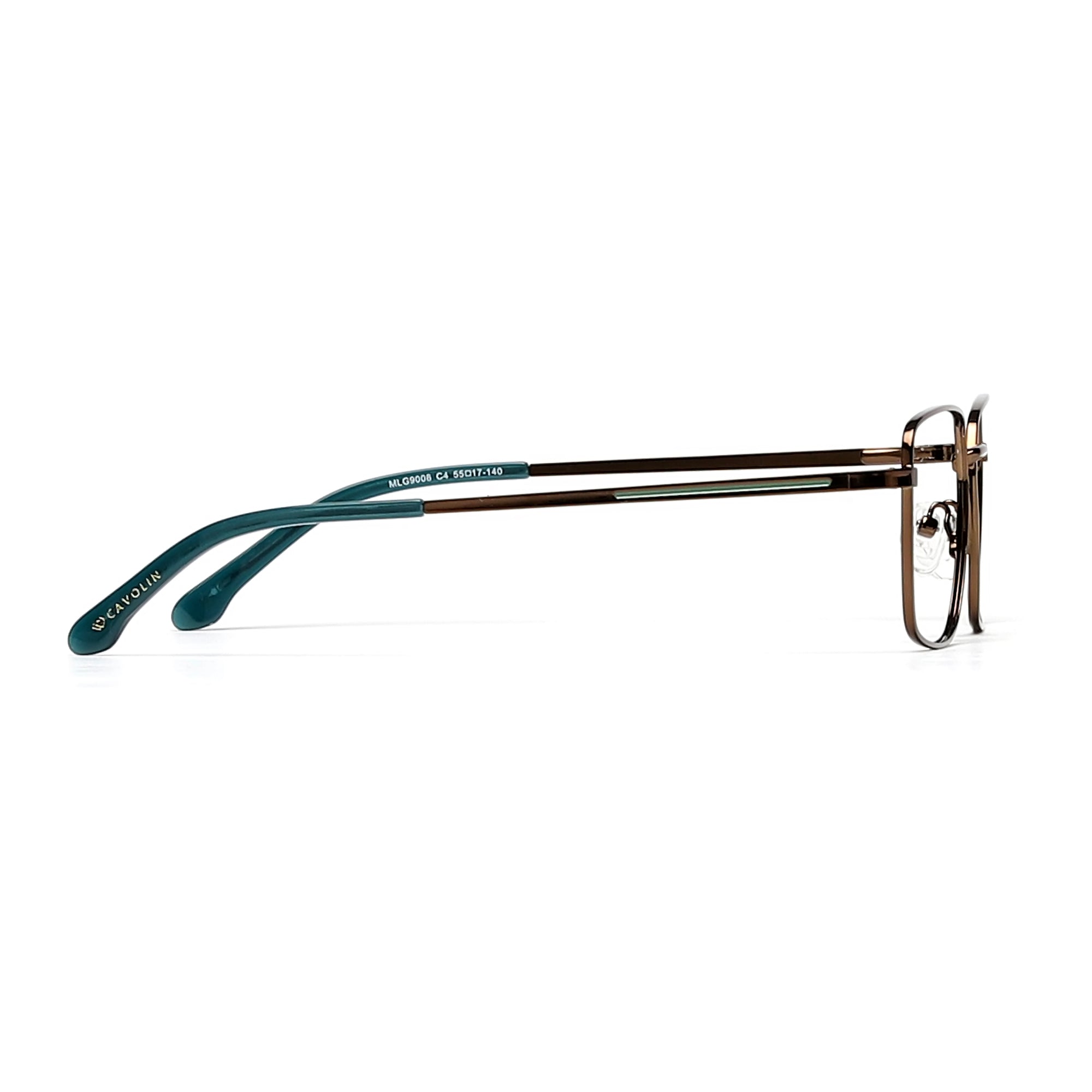 Cavolin Brown Rectangle Eyeglasses