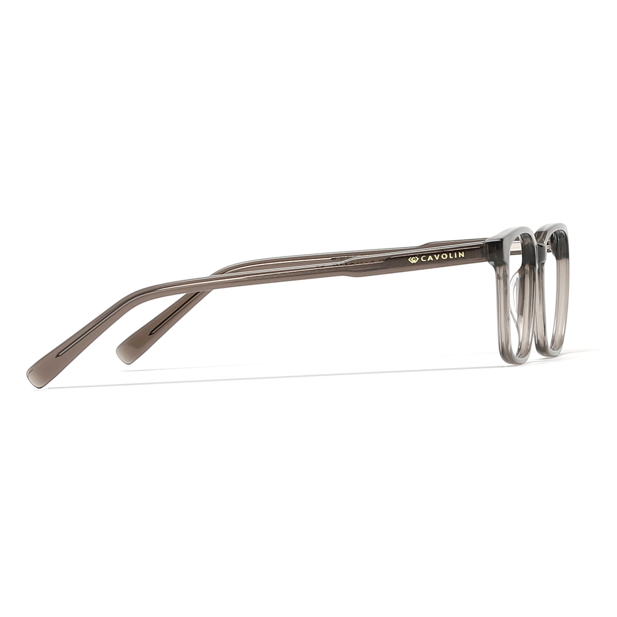 Cavolin Grey Transparent Rectangle Eyeglasses