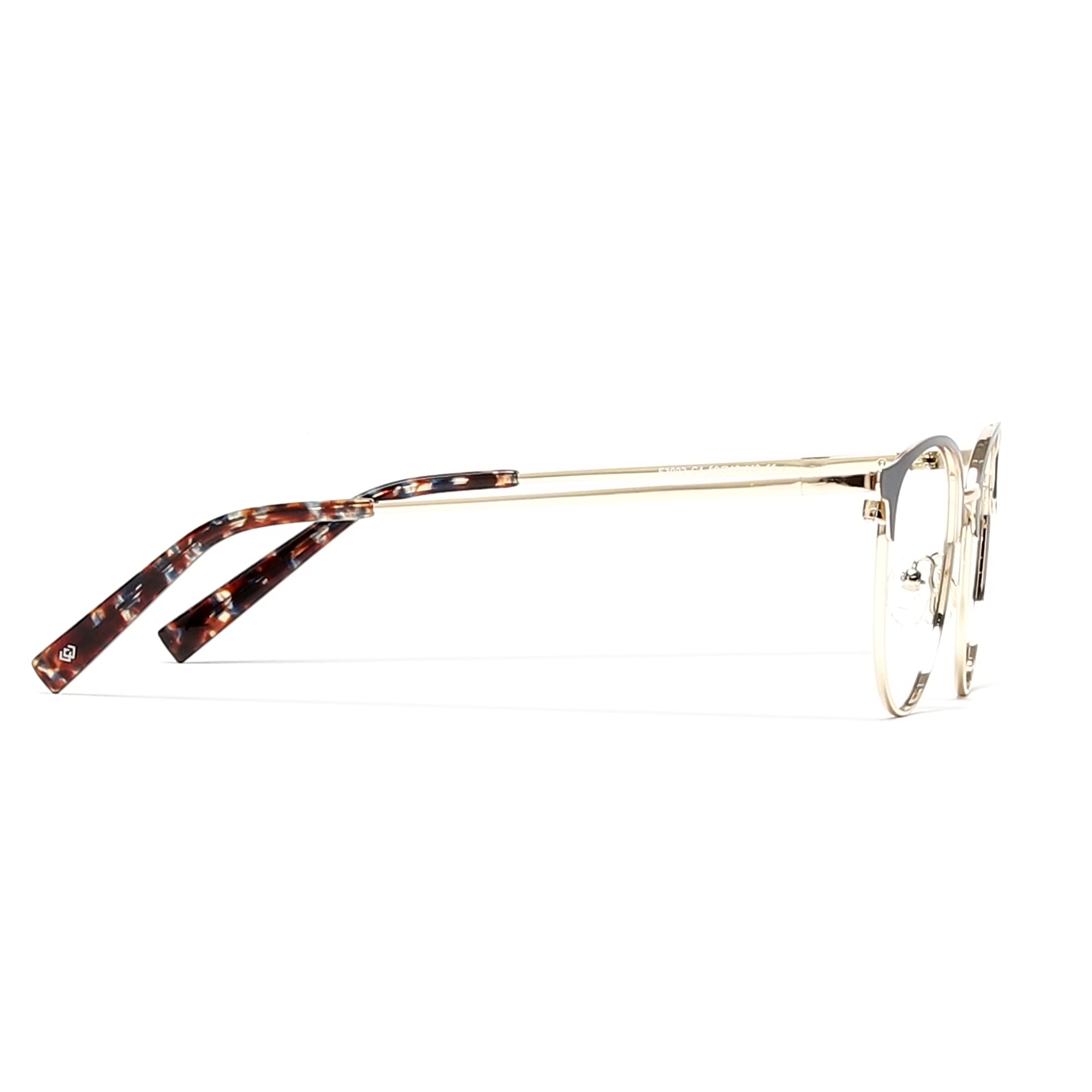 Cavolin Blue Gold Round Eyeglasses