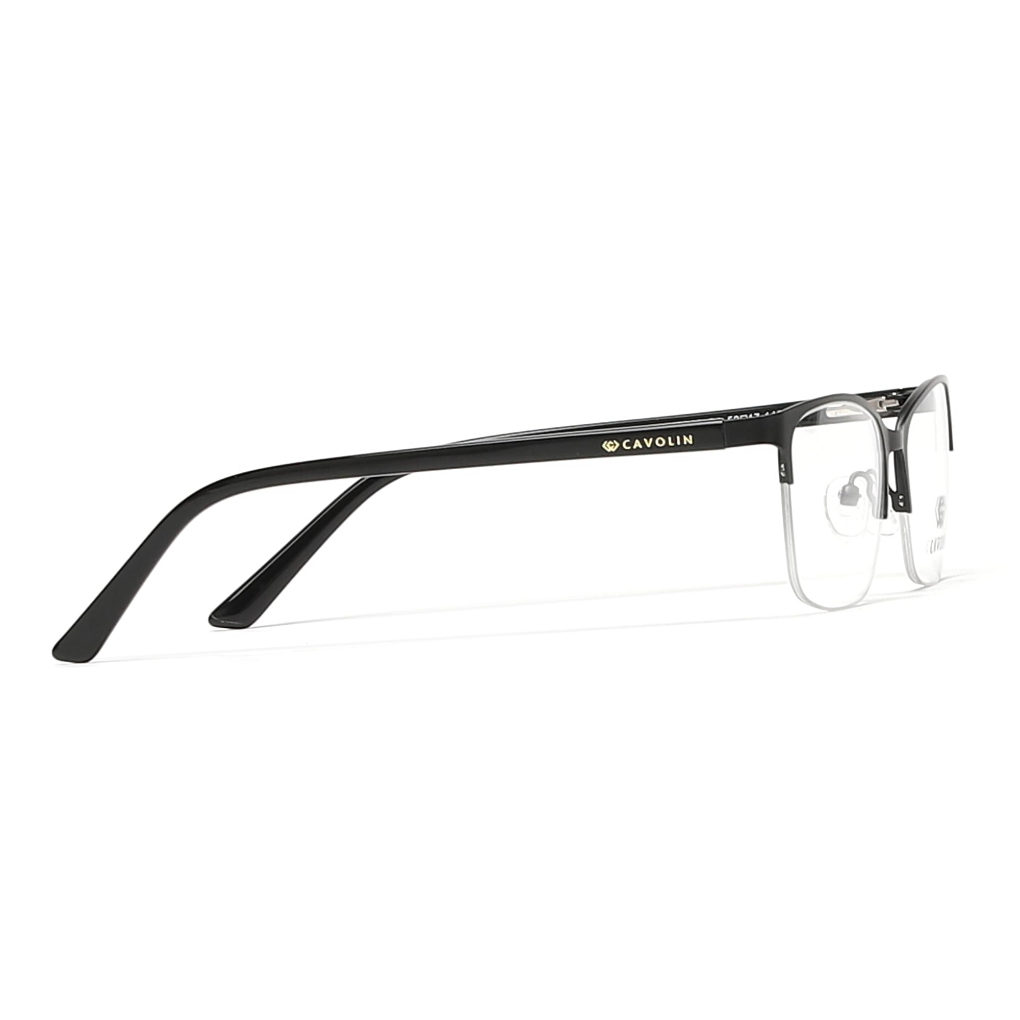 Cavolin Black Rectangle Eyeglasses