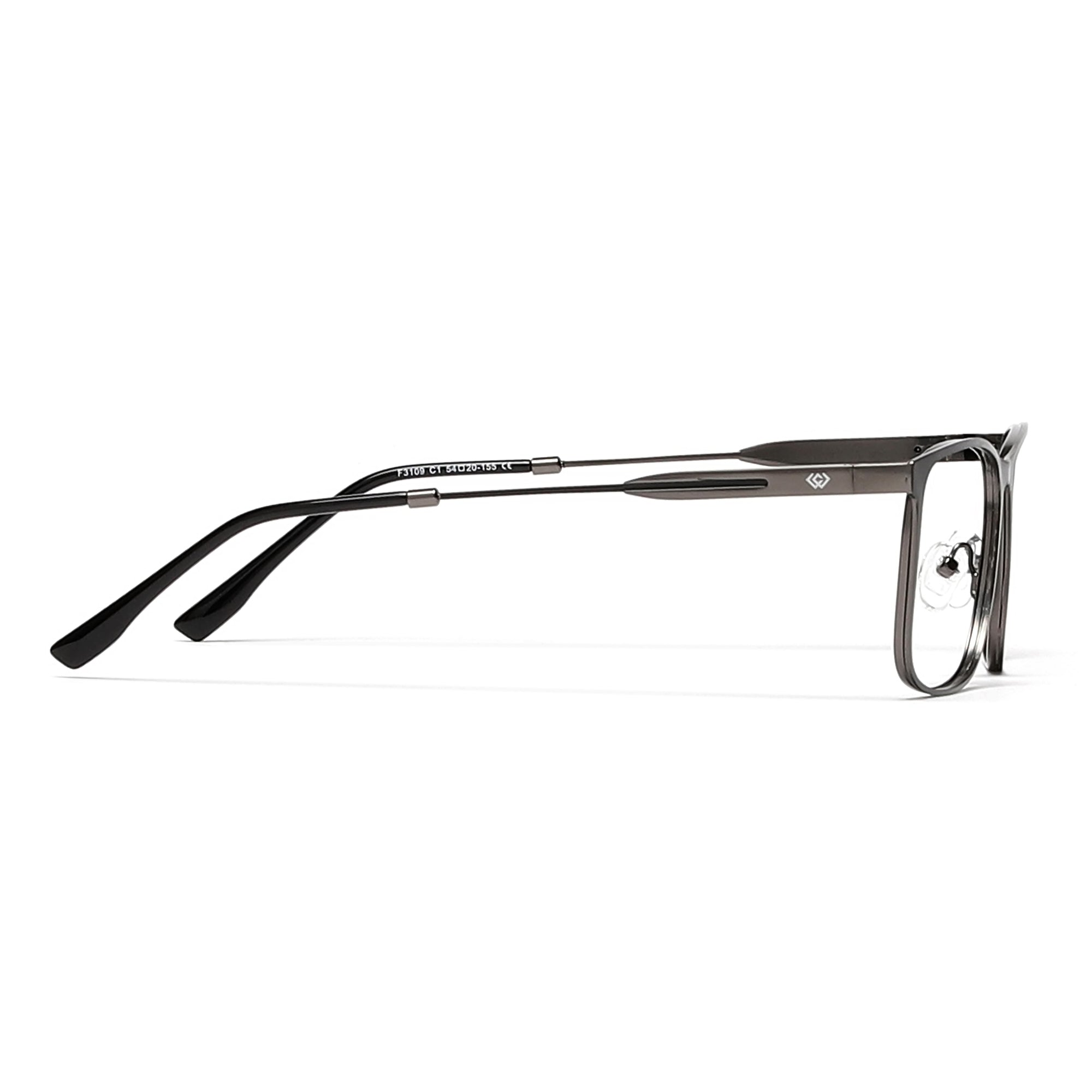 Cavolin Black Rectangle Eyeglasses