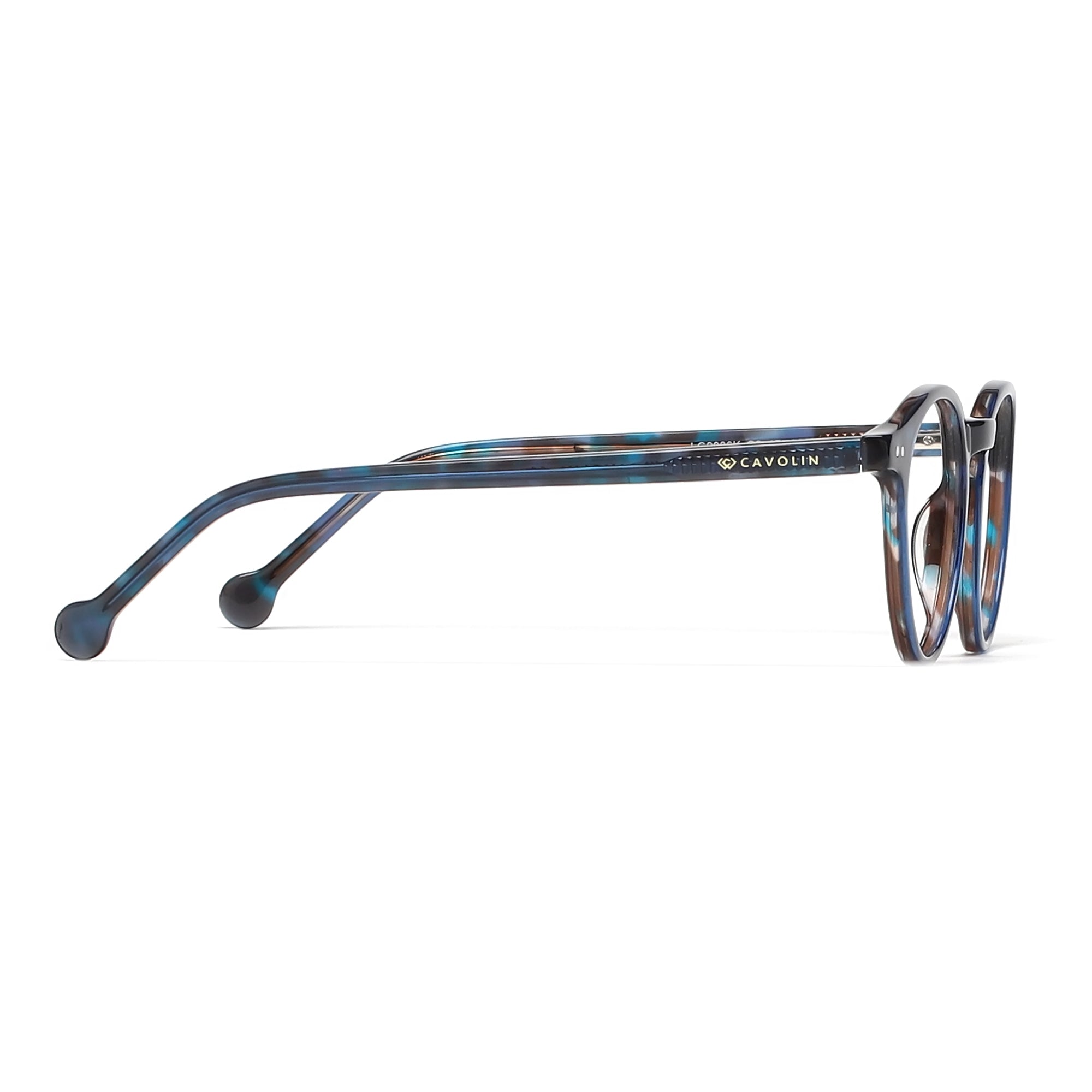 Cavolin Blue Round Eyeglasses