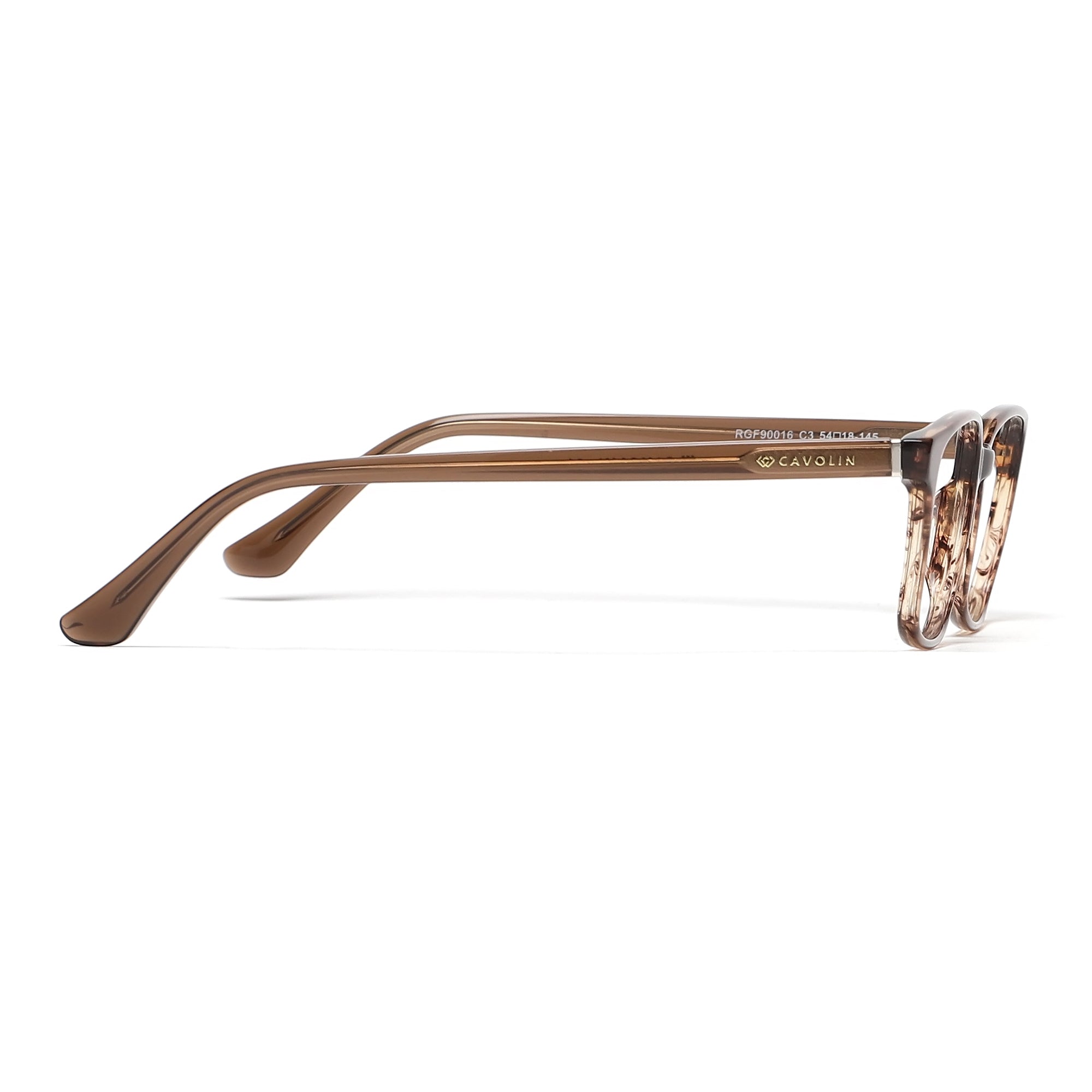 Cavolin Brown Rectangle Eyeglasses