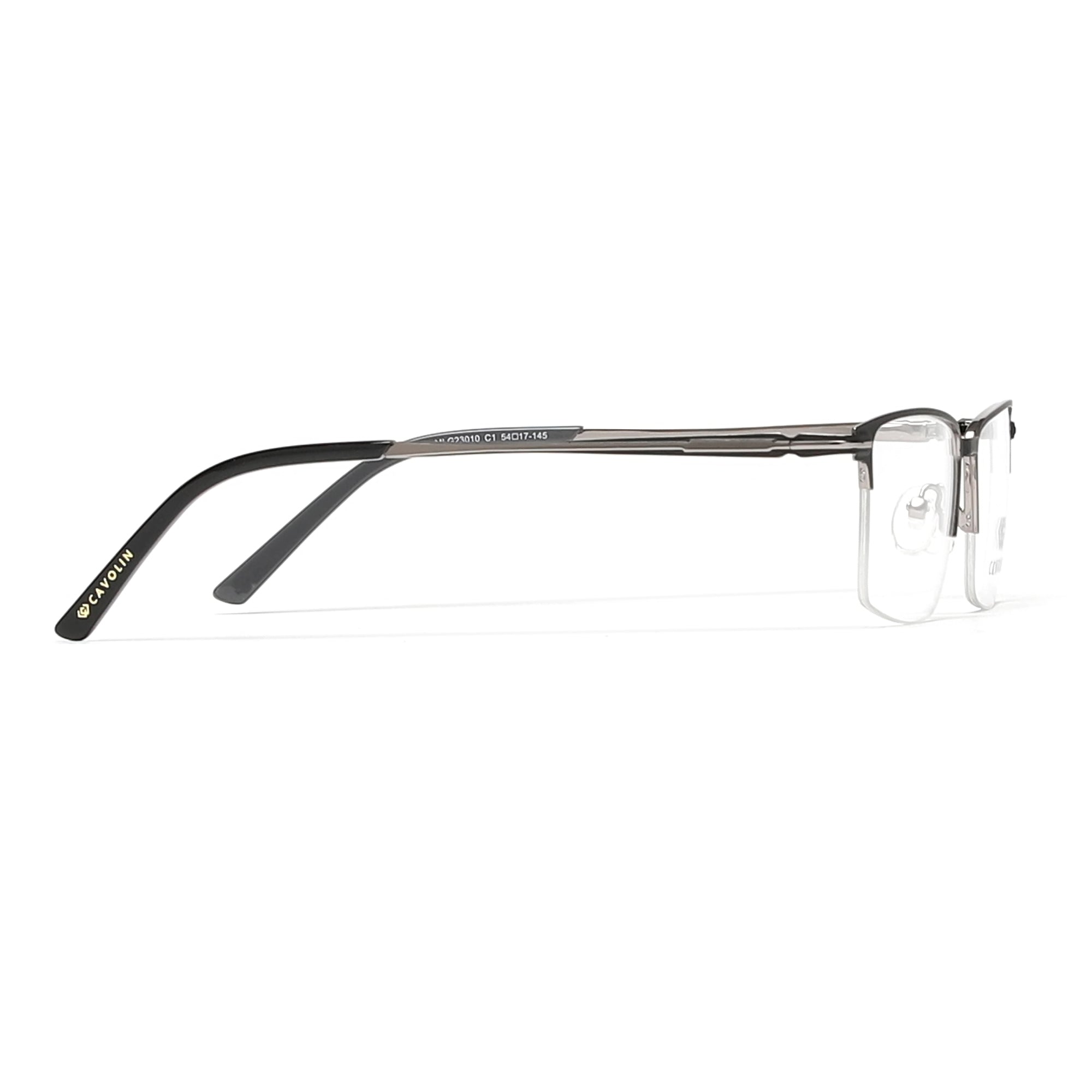 Cavolin Black Rectangle Eyeglasses
