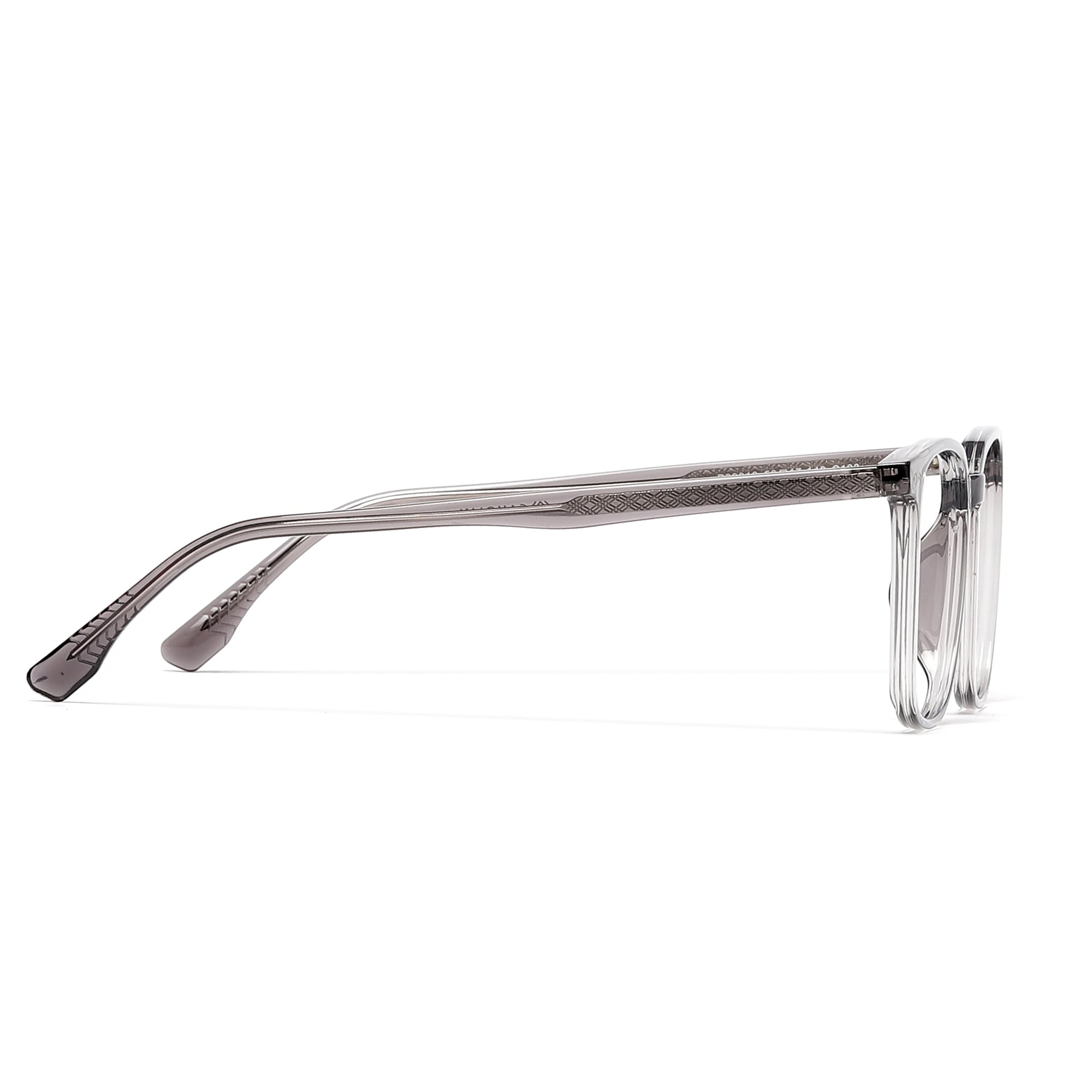 Cavolin Grey Transparent Rectangle Eyeglasses