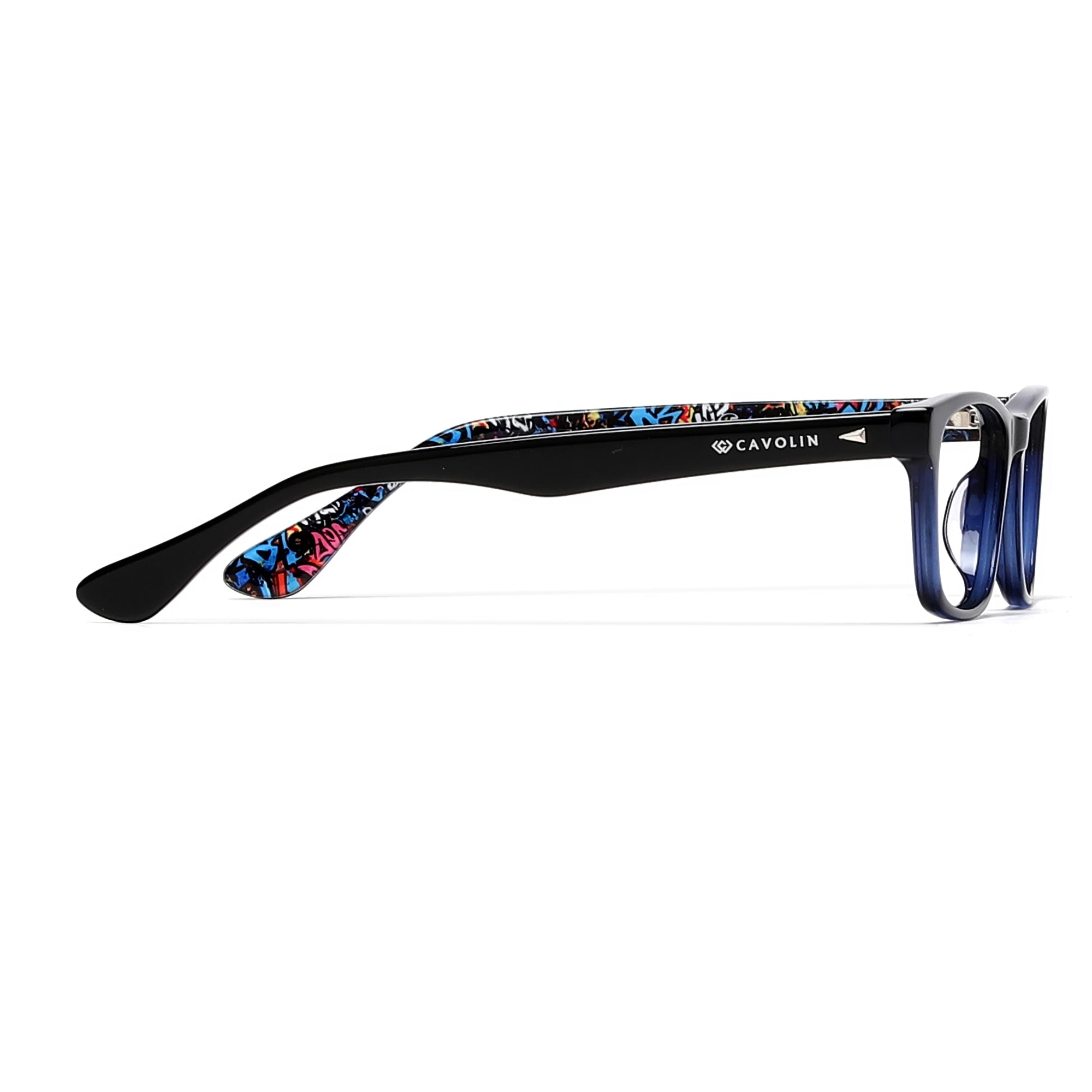 Cavolin Blue Rectangle Eyeglasses