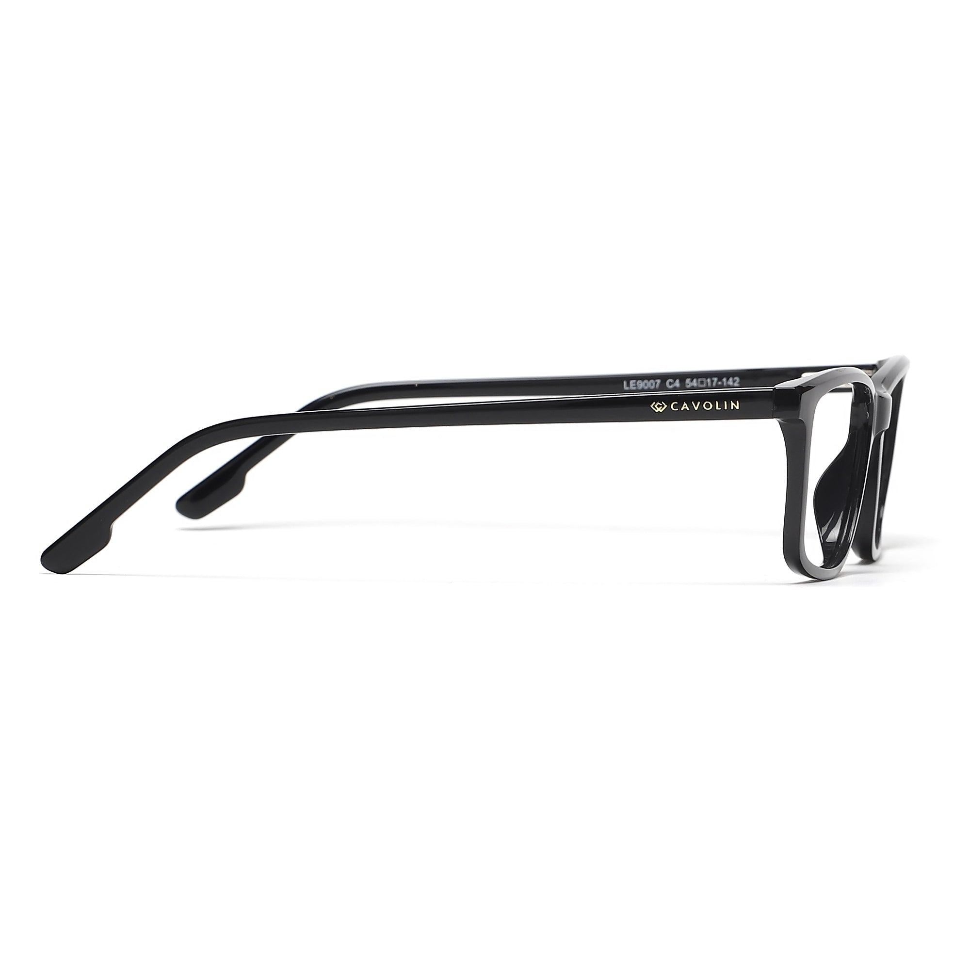 Cavolin Black Rectangle Eyeglasses