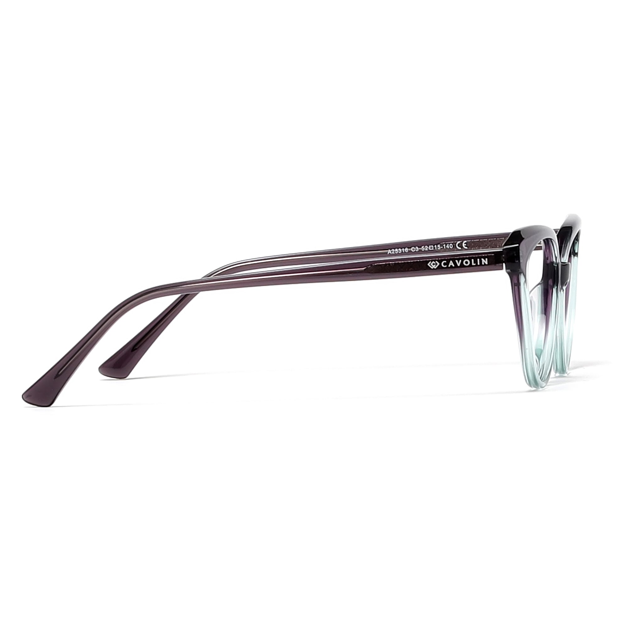 Cavolin Purple Green Cat Eye Eyeglasses