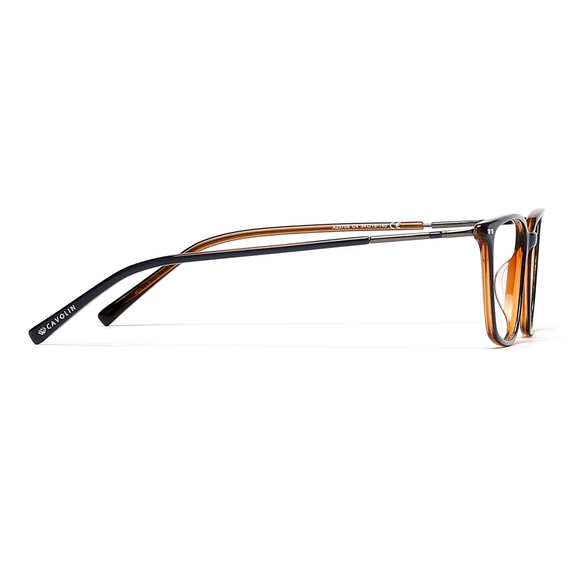 Cavolin Blue Rectangle Eyeglasses