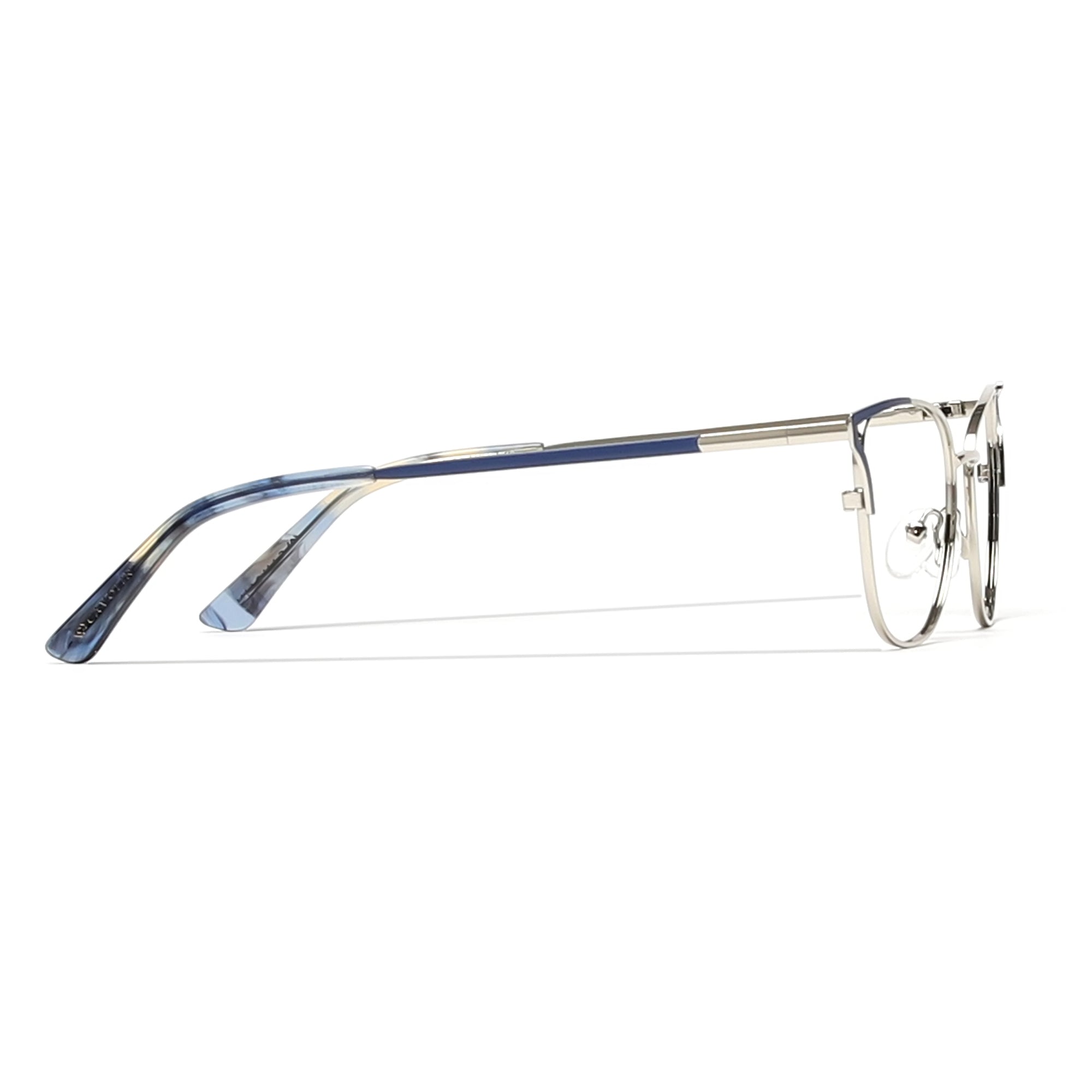Cavolin Silver Blue Cat Eye Eyeglasses
