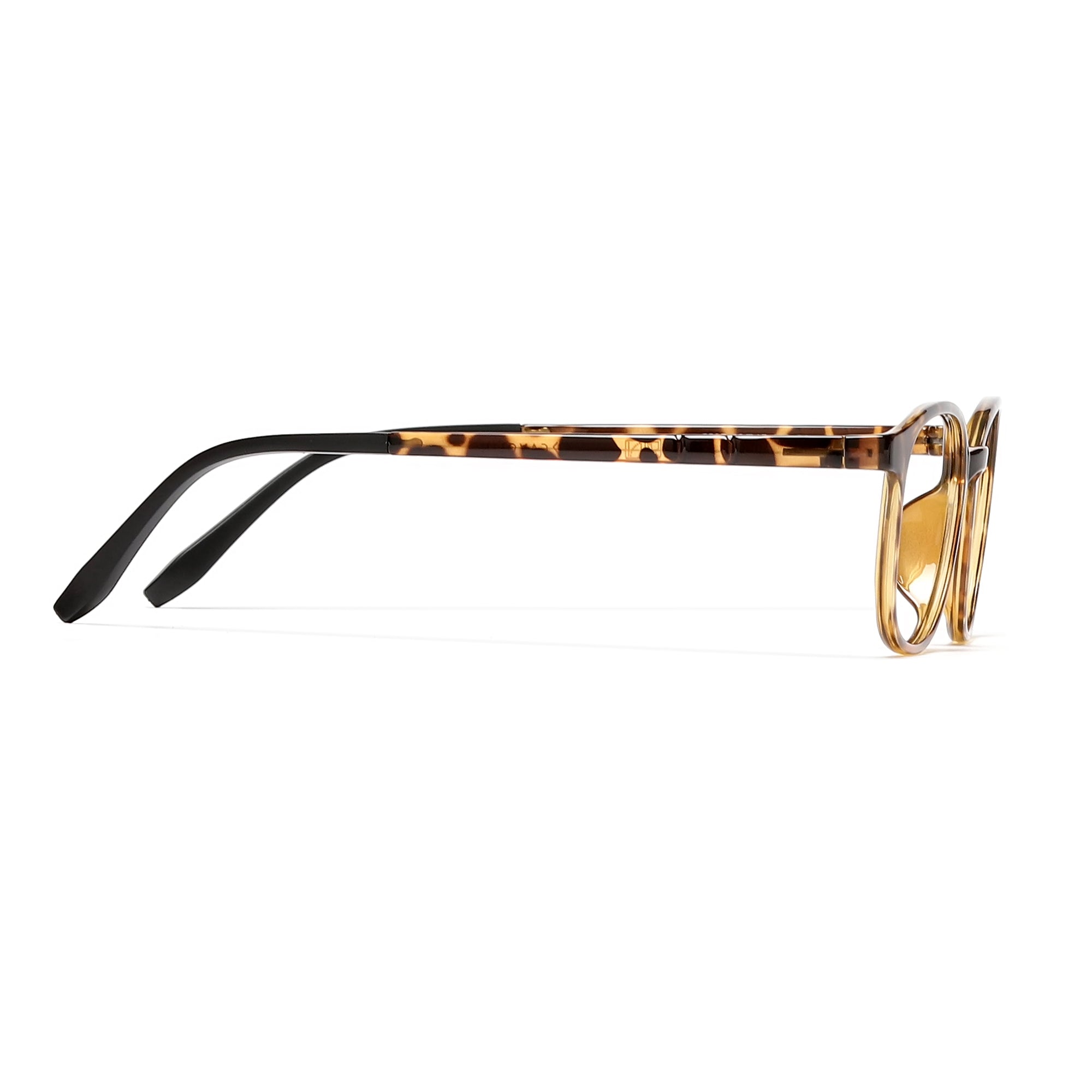 Cavolin Brown Rectangle Eyeglasses