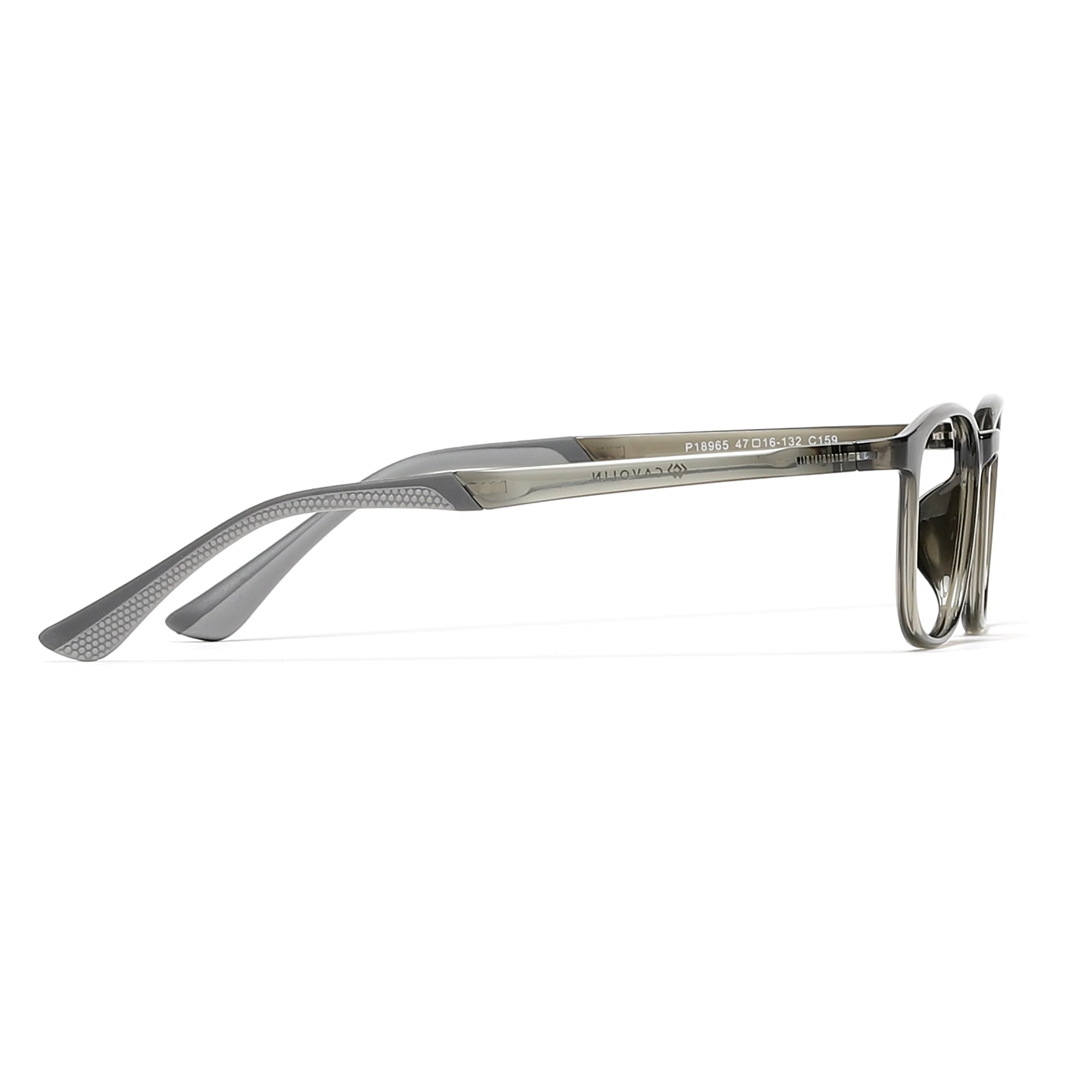 Cavolin Grey Transparent Rectangle Eyeglasses
