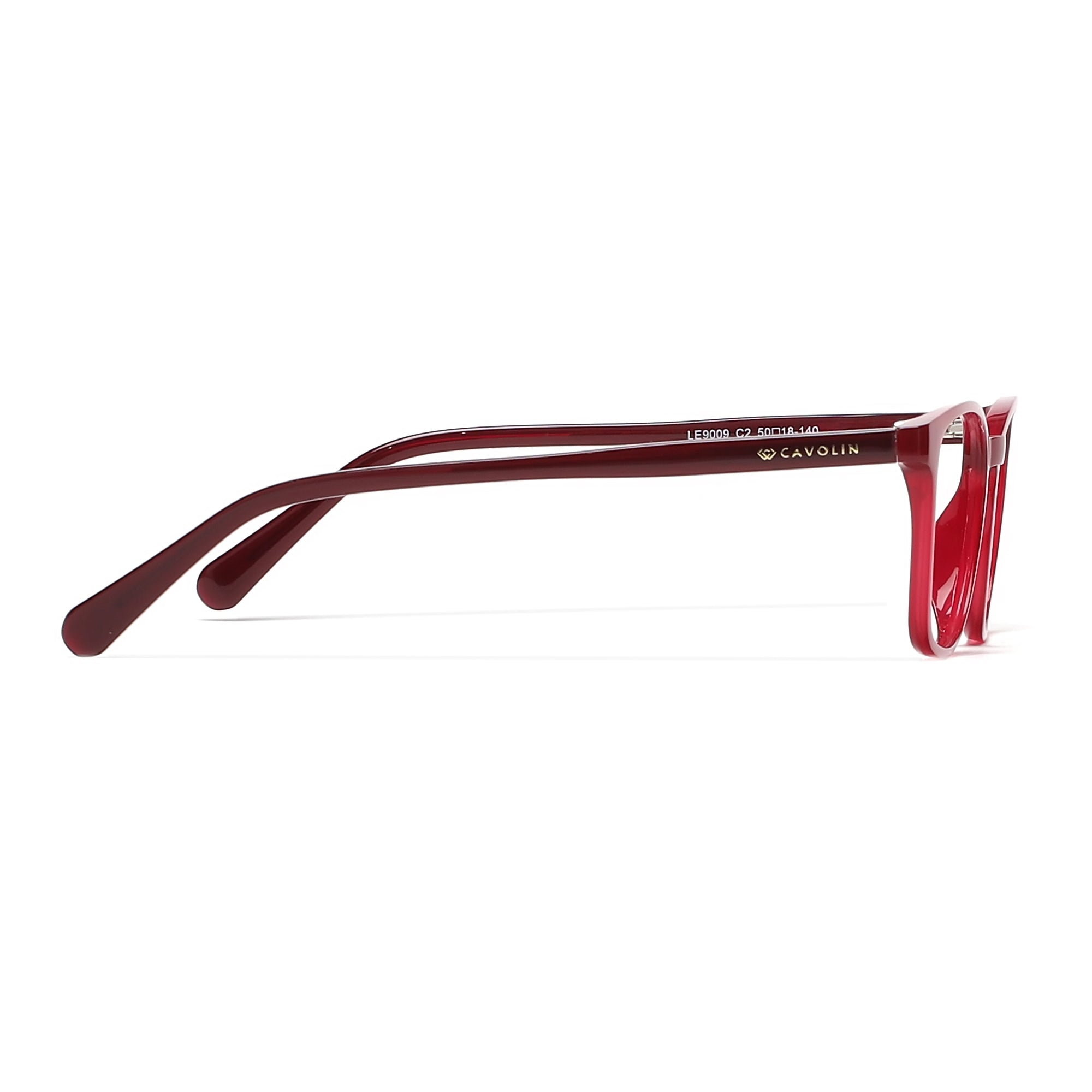 Cavolin Red Rectangle Eyeglasses