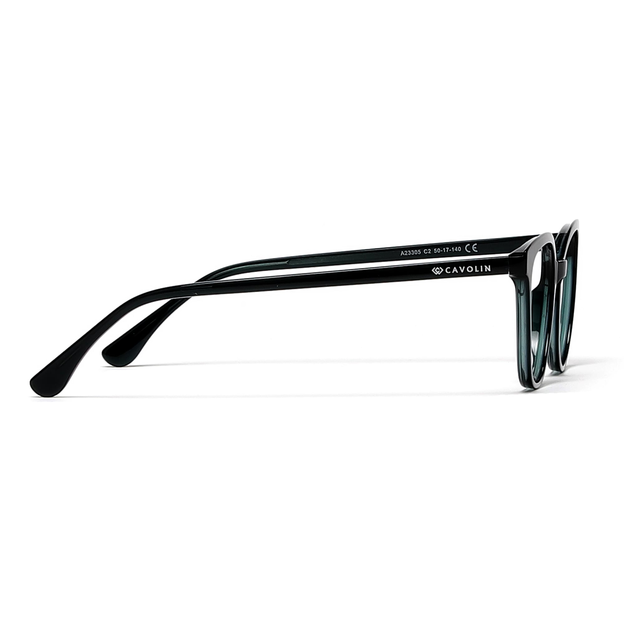 Cavolin Black Green Cat Eye Eyeglasses