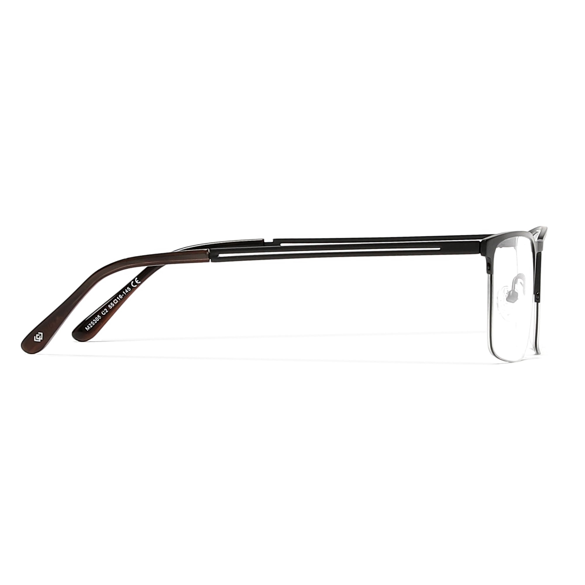 Cavolin Black Rectangle Eyeglasses