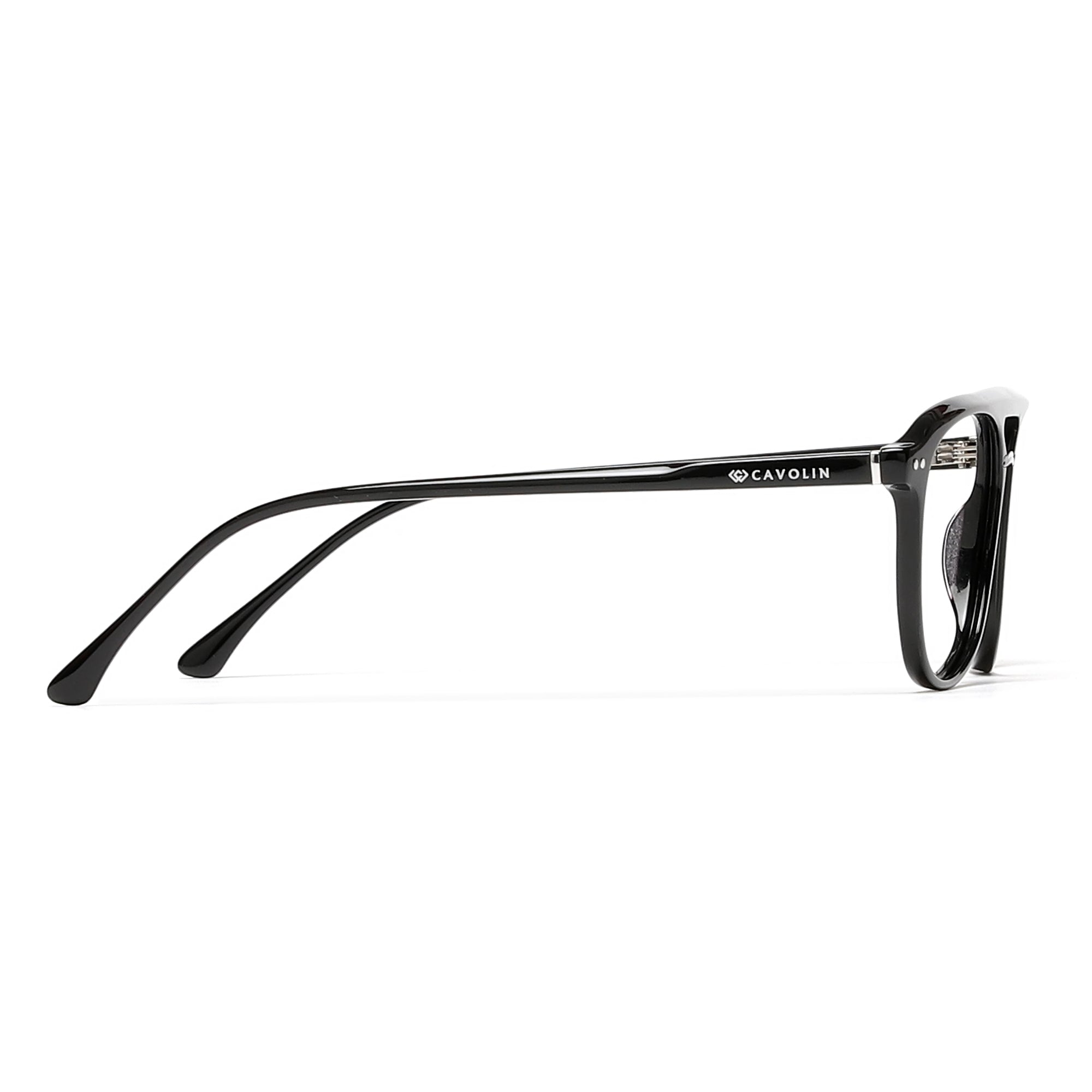 Cavolin Black Geometric Eyeglasses