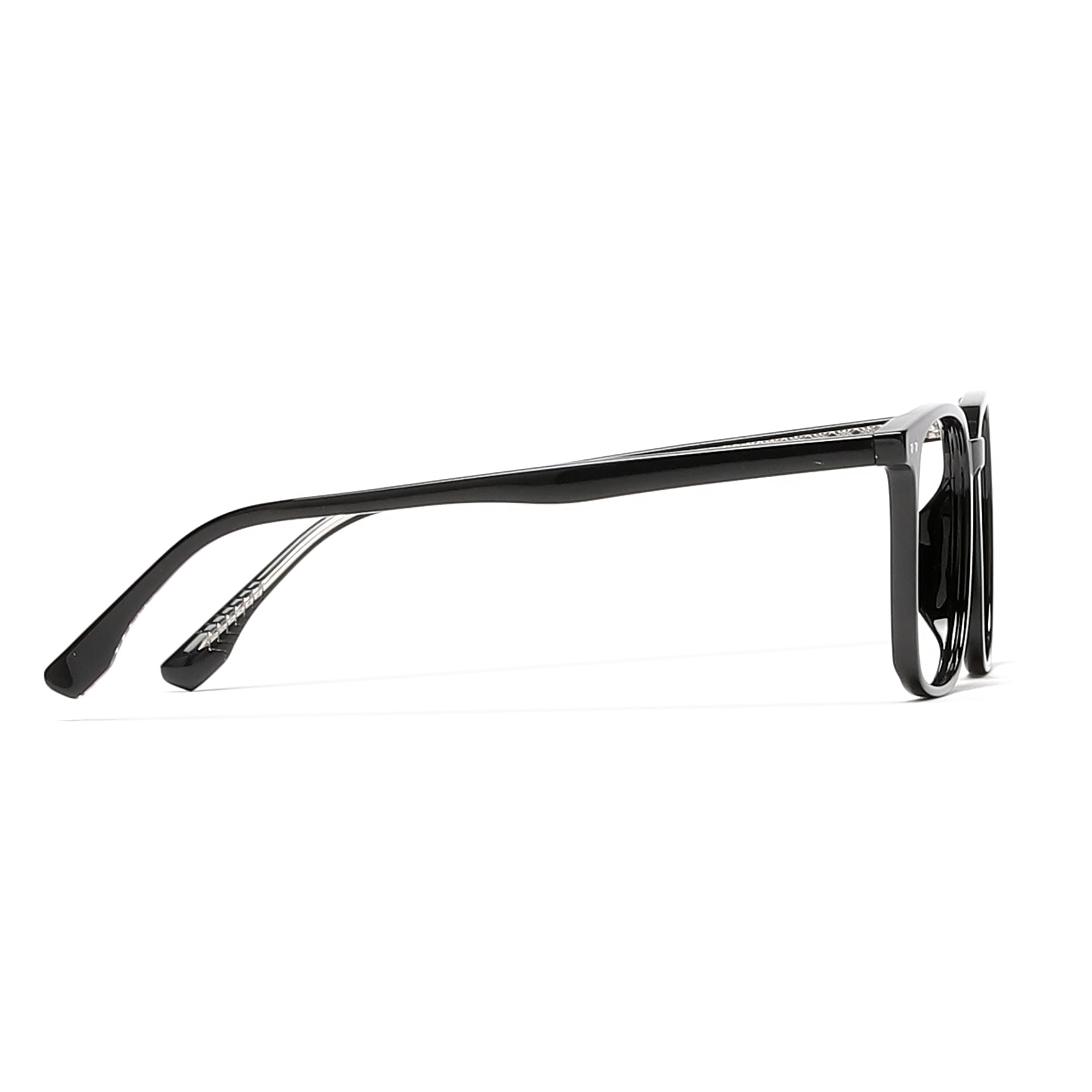 Cavolin Black Rectangle Eyeglasses